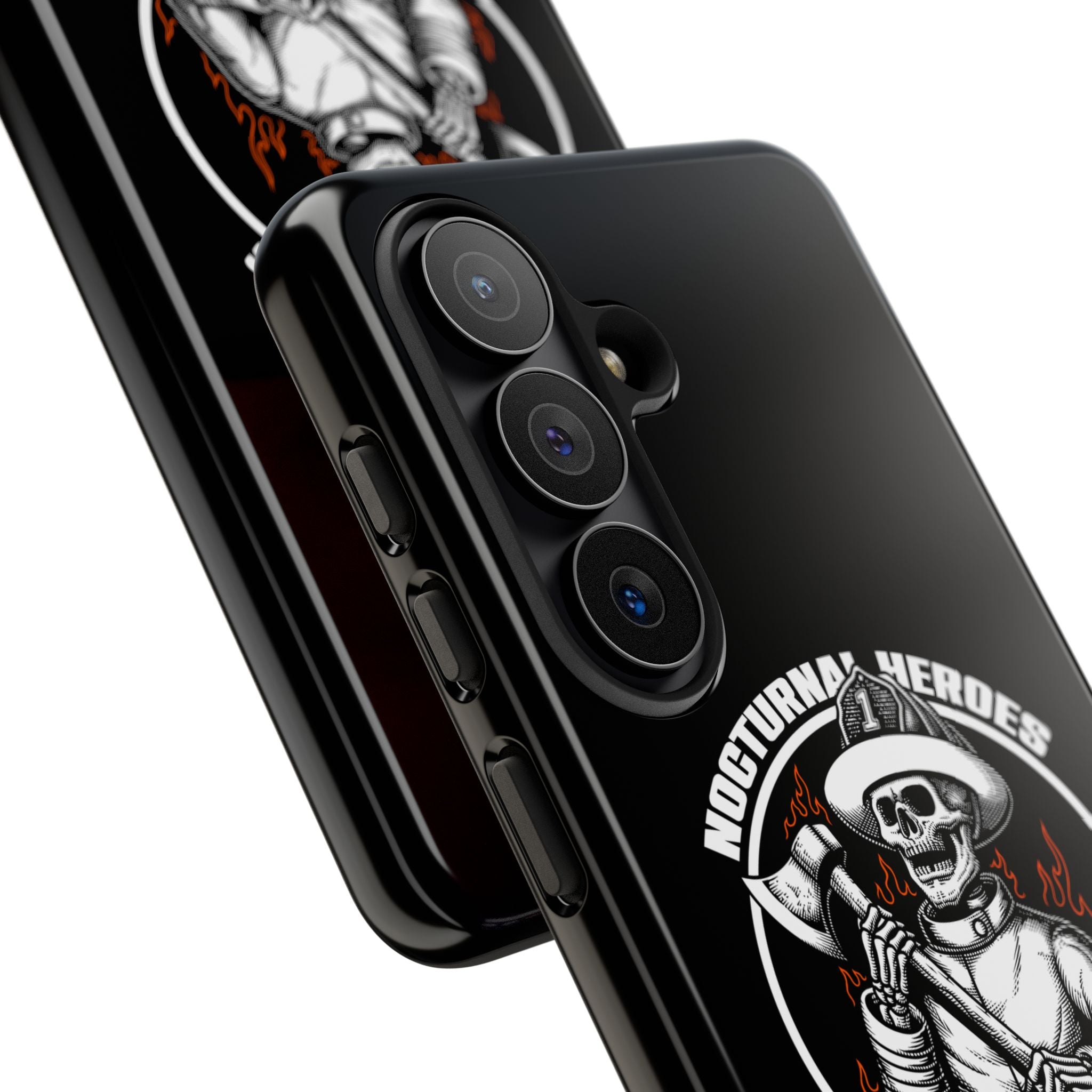 Nocturnal Heroes Skeleton Firefighter Phone Case