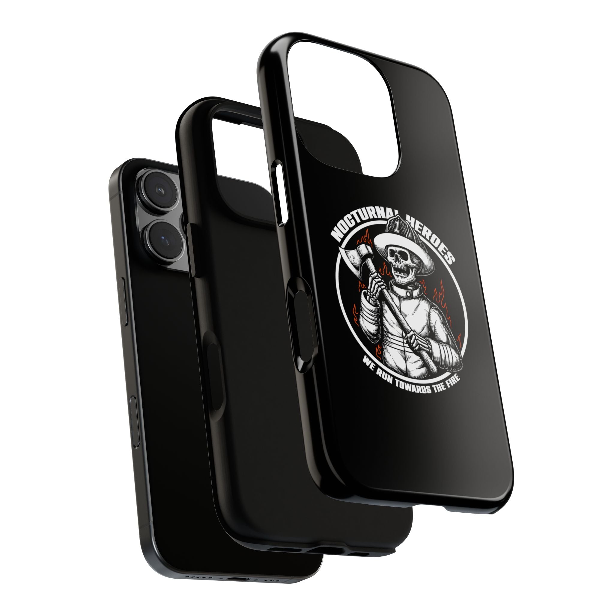 Nocturnal Heroes Skeleton Firefighter Phone Case