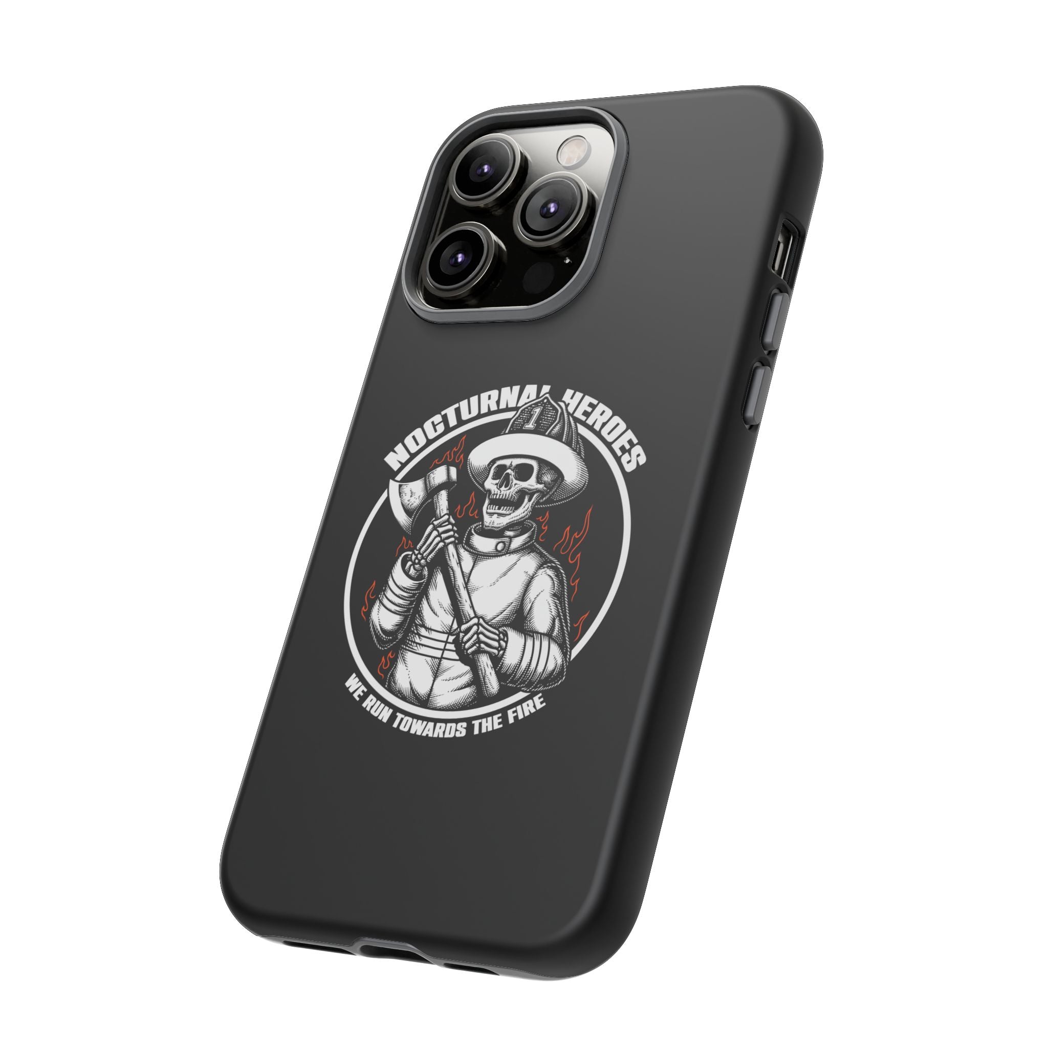 Nocturnal Heroes Skeleton Firefighter Phone Case