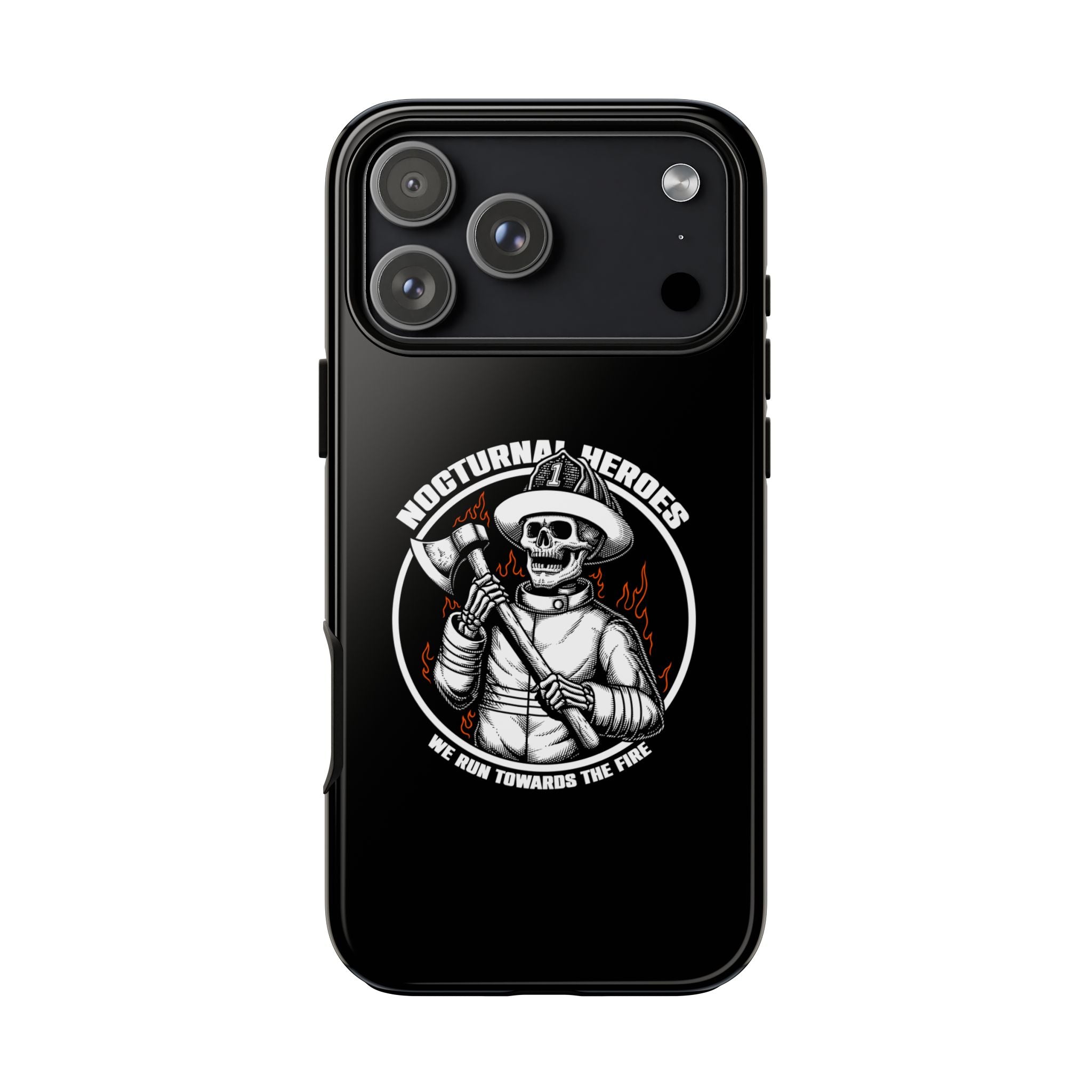 Nocturnal Heroes Skeleton Firefighter Phone Case