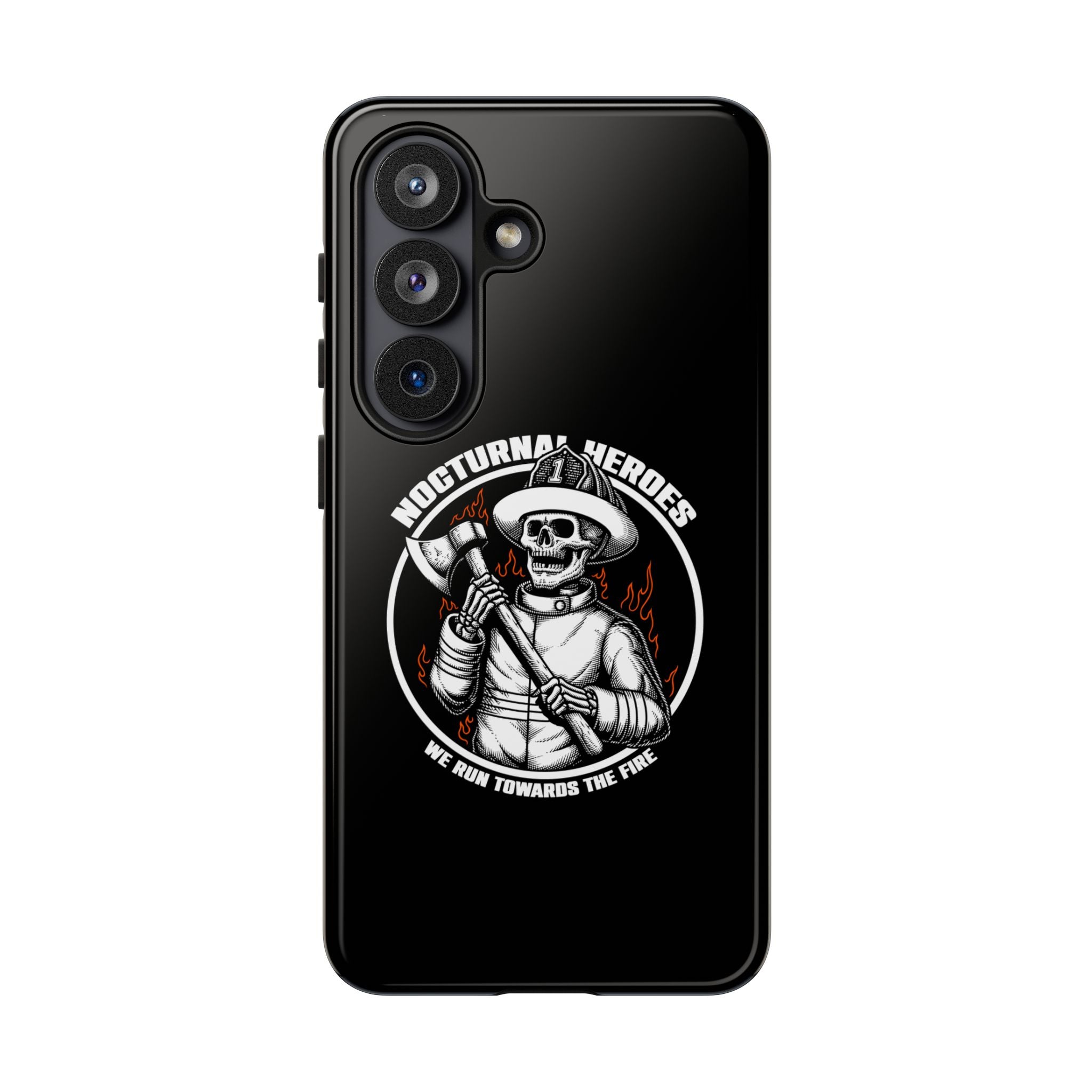 Nocturnal Heroes Skeleton Firefighter Phone Case