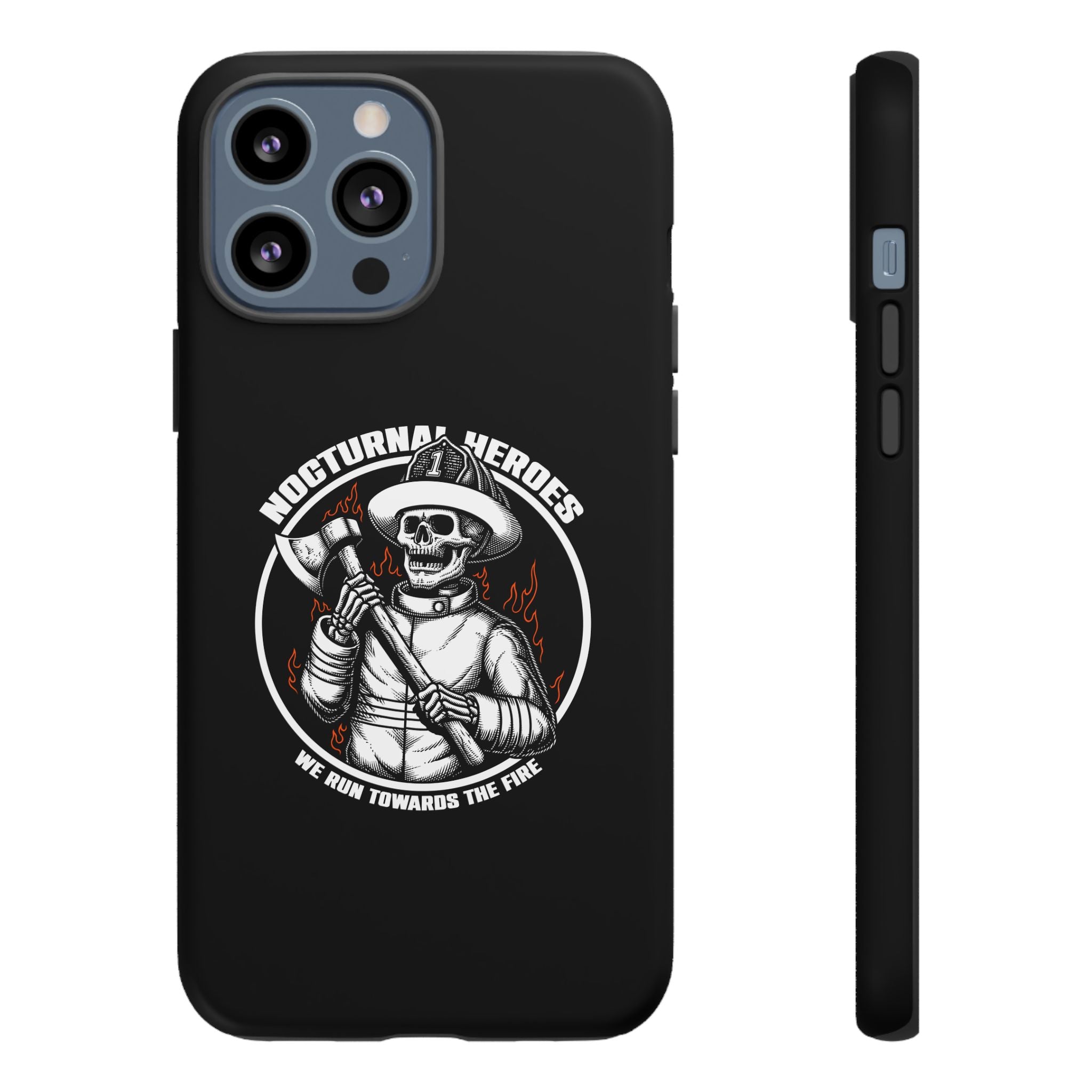 Nocturnal Heroes Skeleton Firefighter Phone Case