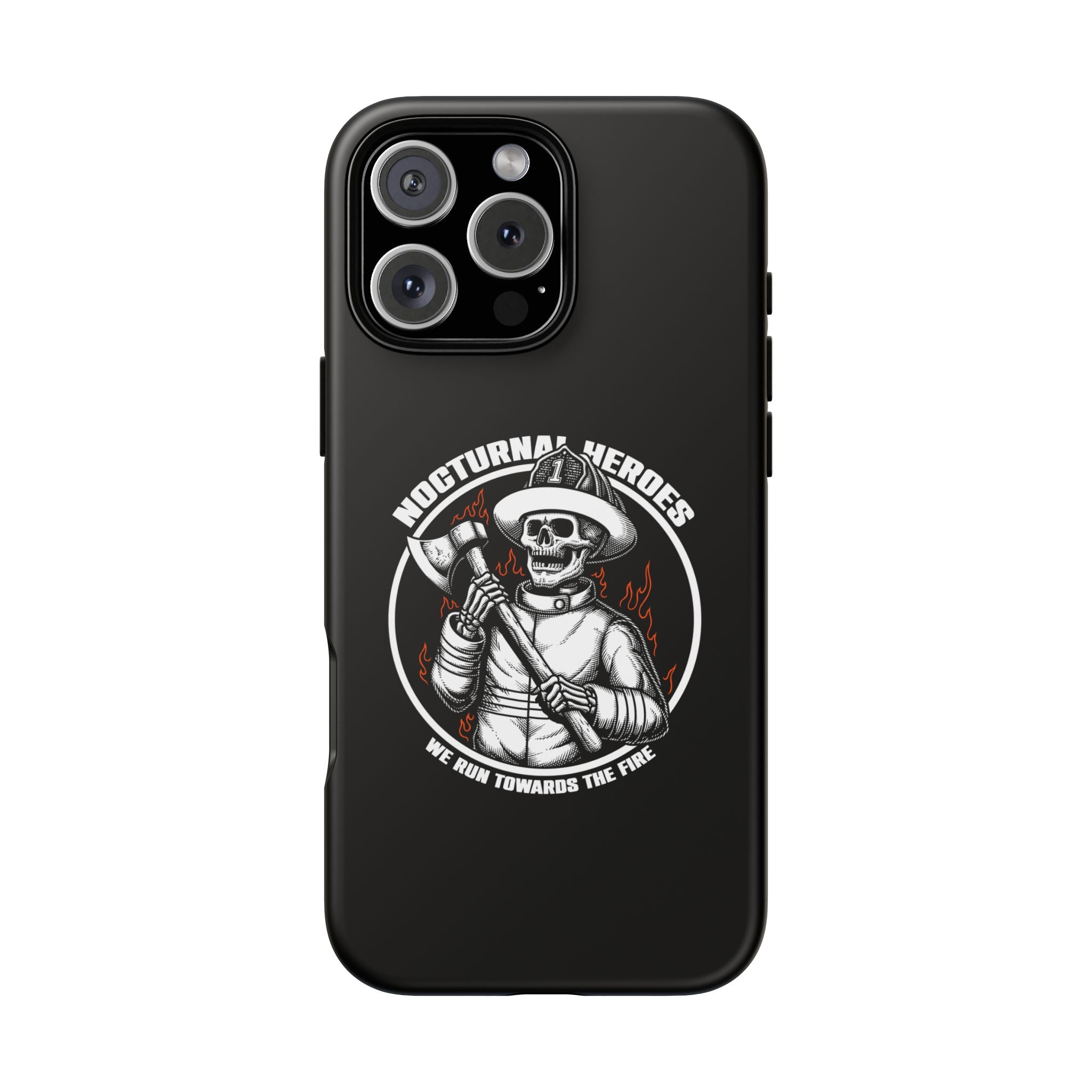 Nocturnal Heroes Skeleton Firefighter Phone Case