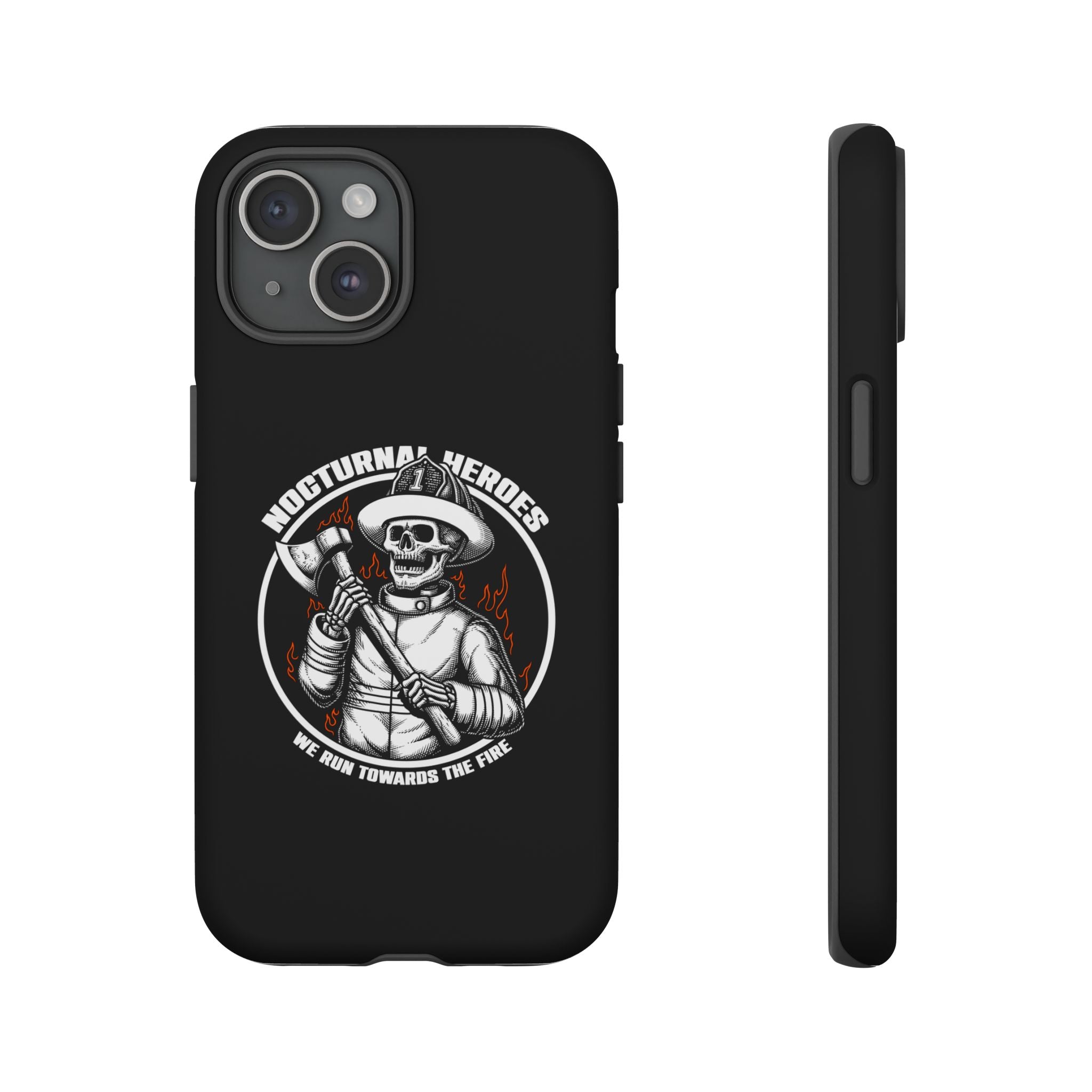 Nocturnal Heroes Skeleton Firefighter Phone Case