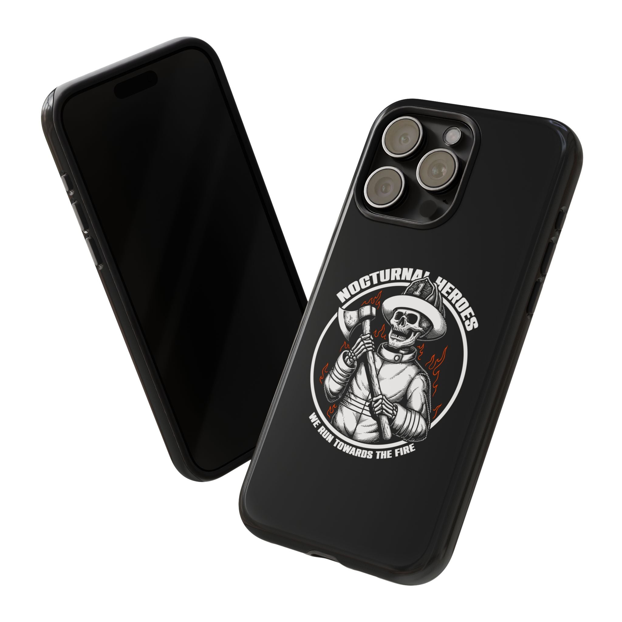 Nocturnal Heroes Skeleton Firefighter Phone Case