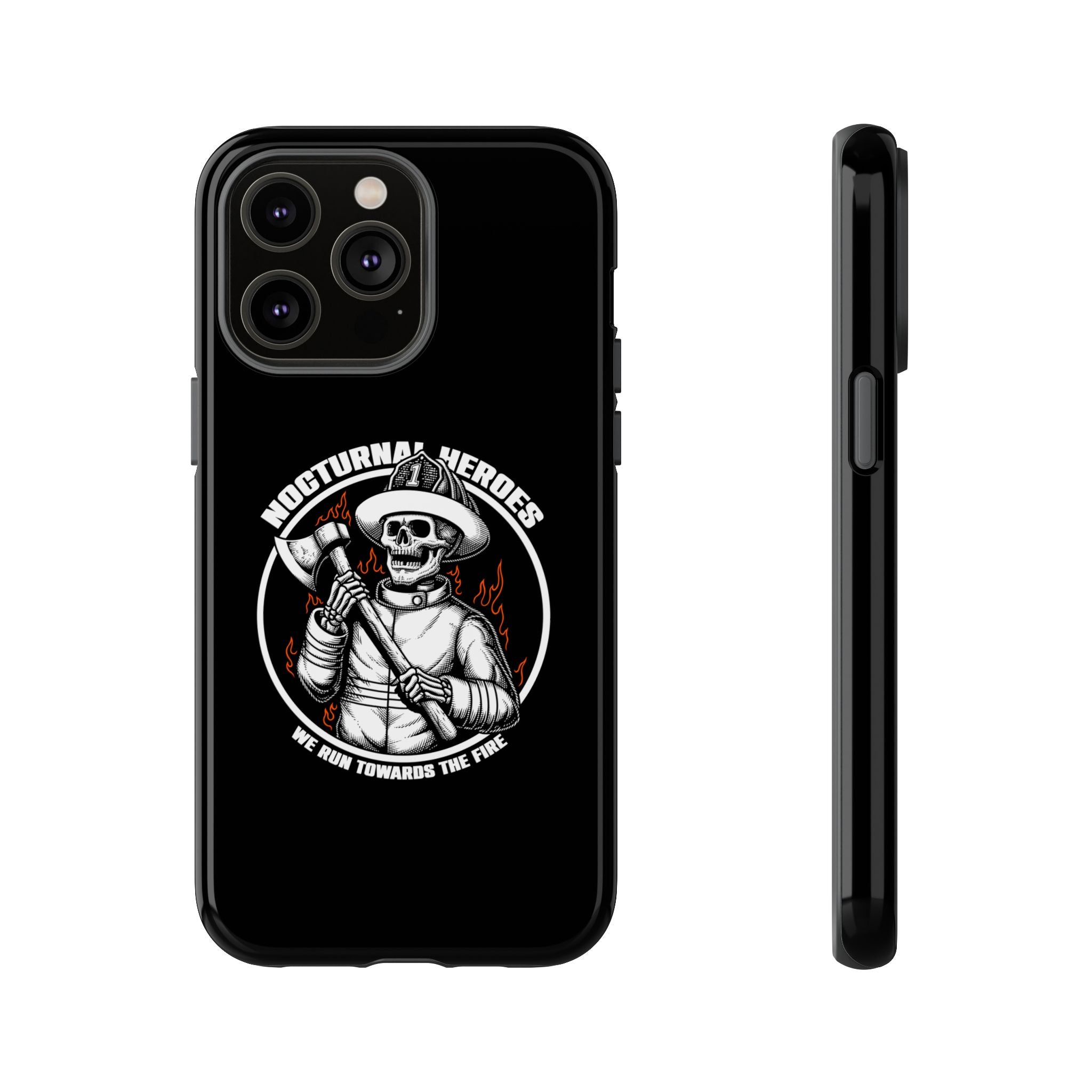 Nocturnal Heroes Skeleton Firefighter Phone Case