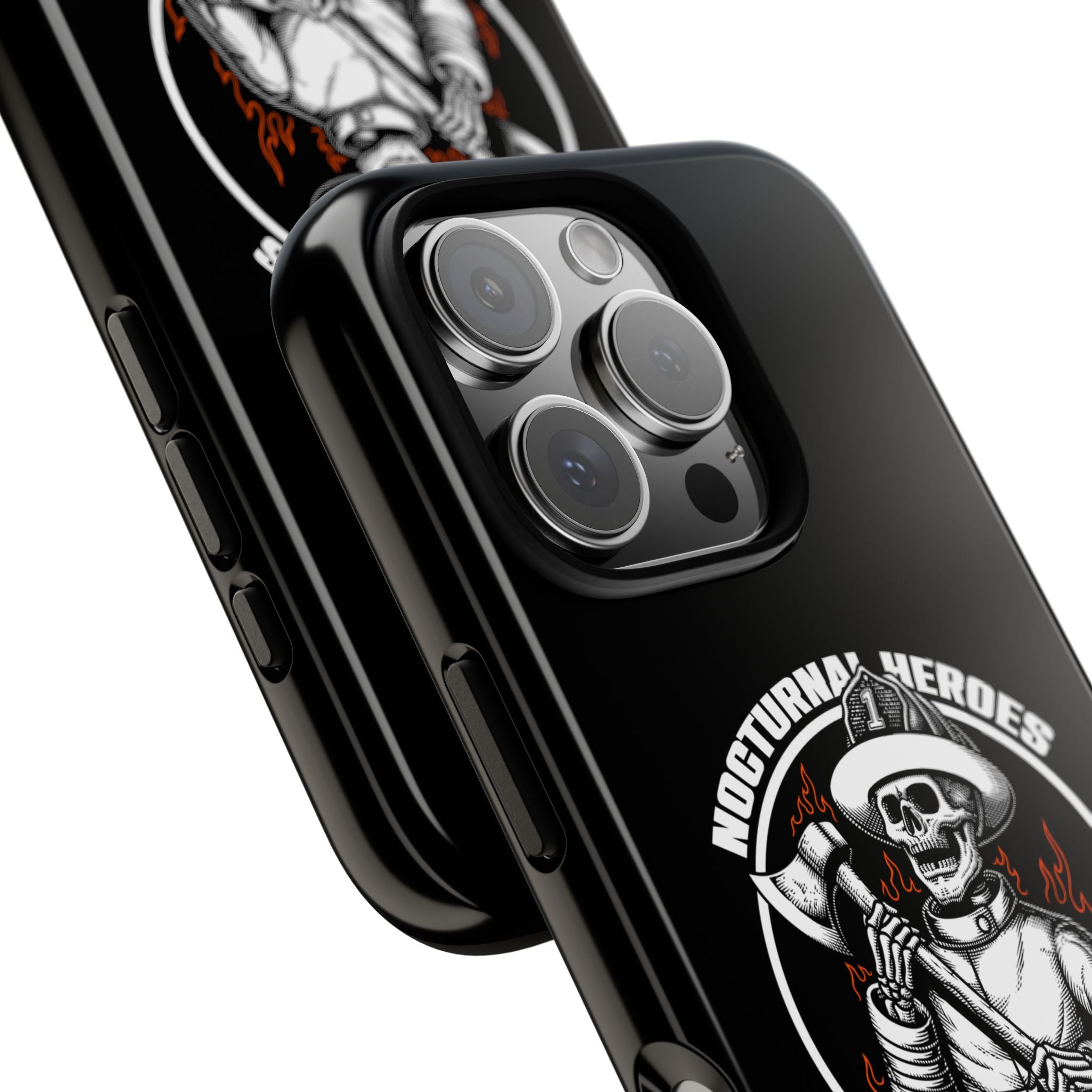 Nocturnal Heroes Skeleton Firefighter Phone Case