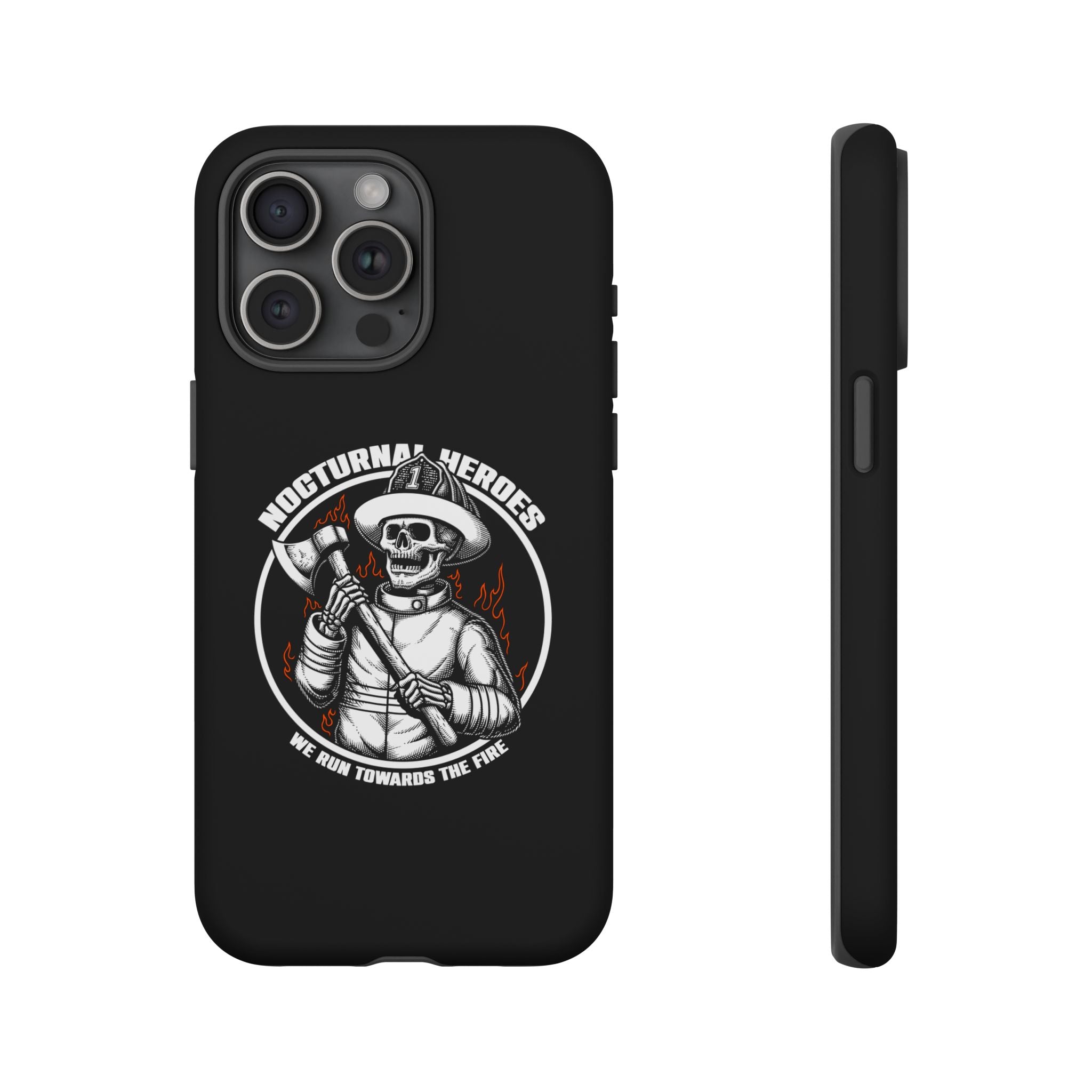 Nocturnal Heroes Skeleton Firefighter Phone Case