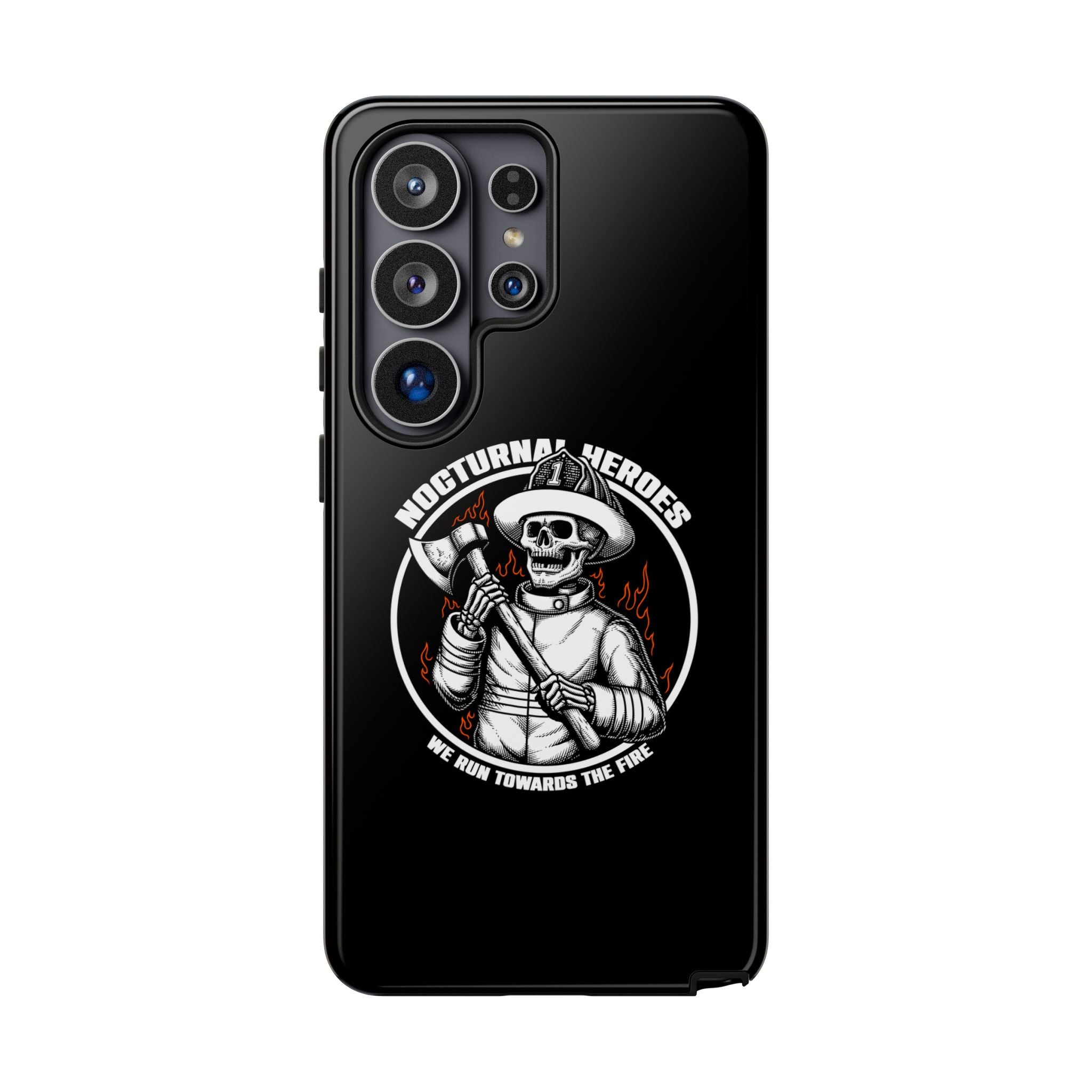 Nocturnal Heroes Skeleton Firefighter Phone Case