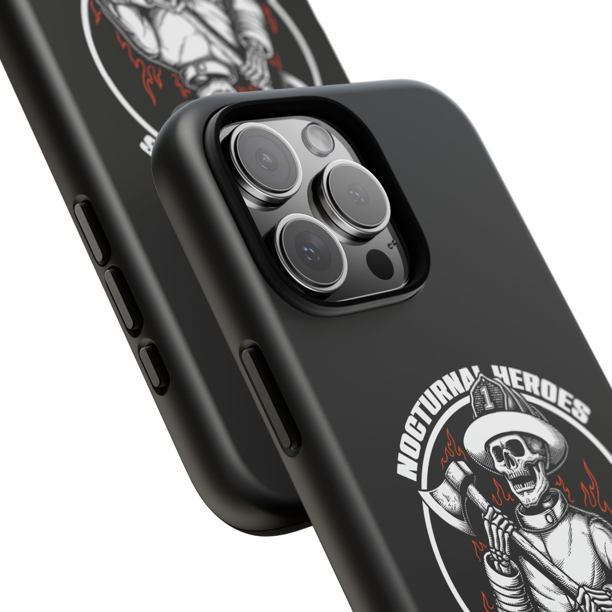 Nocturnal Heroes Skeleton Firefighter Phone Case