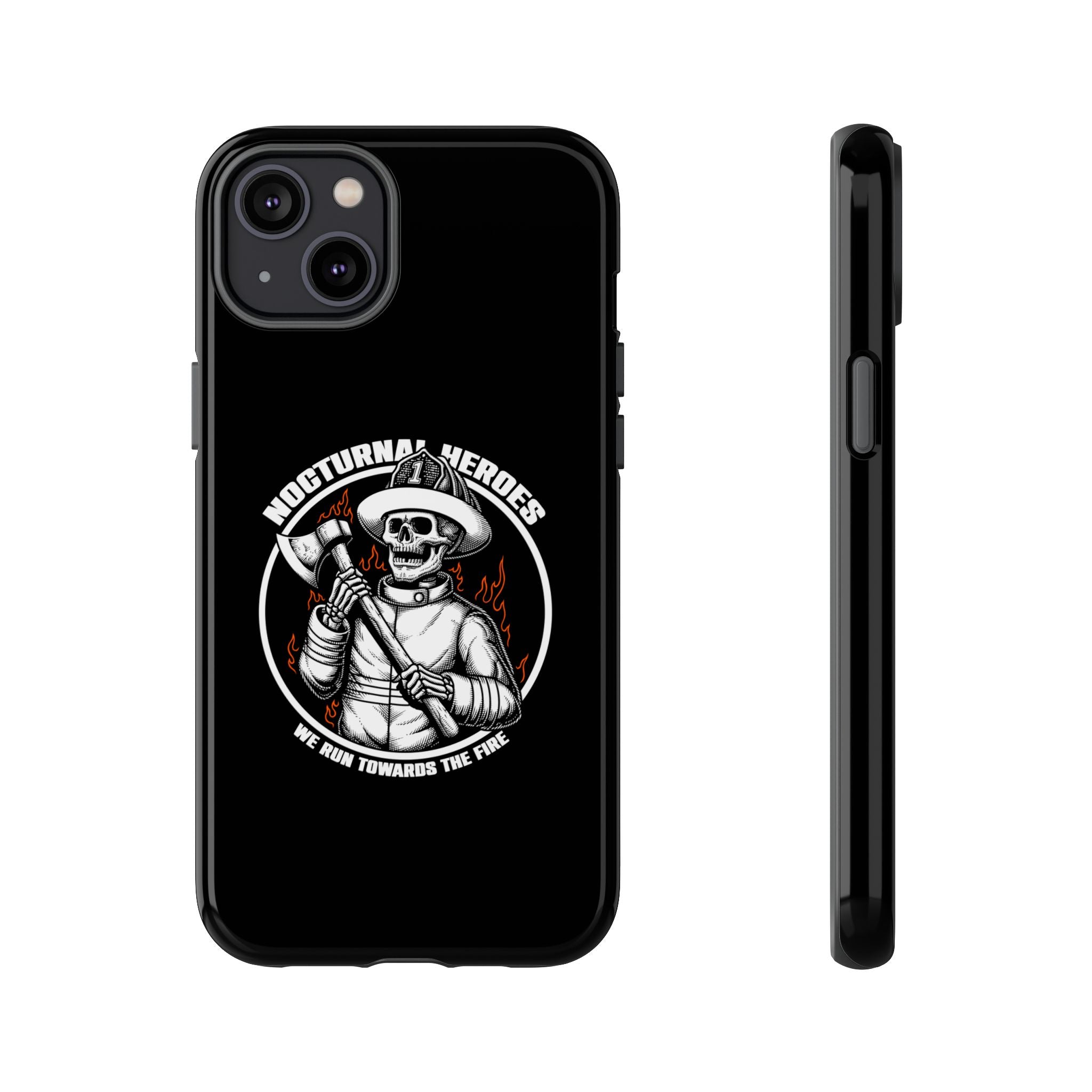Nocturnal Heroes Skeleton Firefighter Phone Case