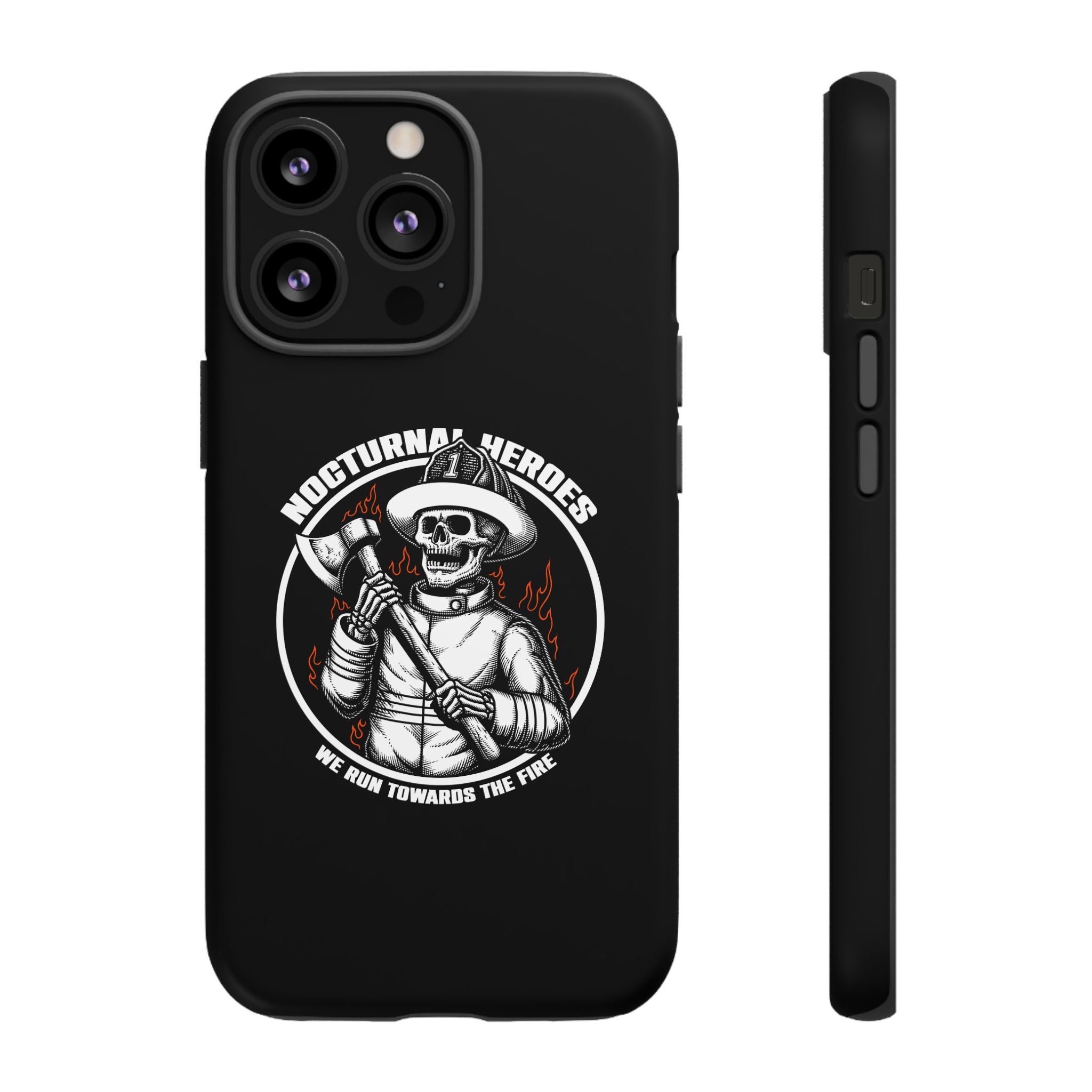 Nocturnal Heroes Skeleton Firefighter Phone Case