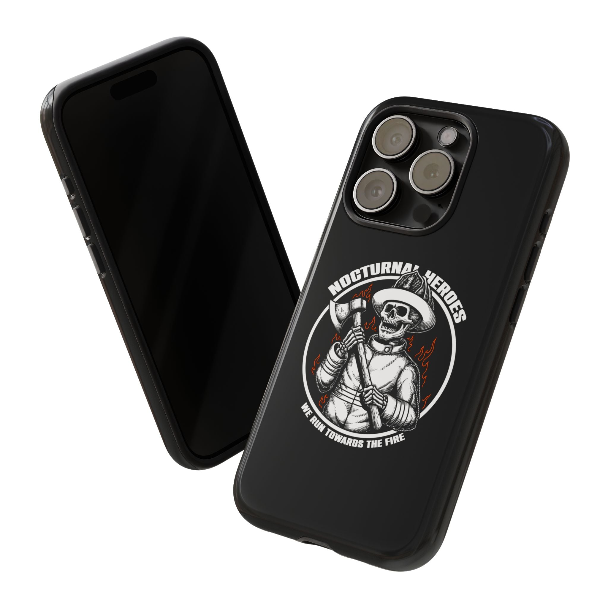 Nocturnal Heroes Skeleton Firefighter Phone Case