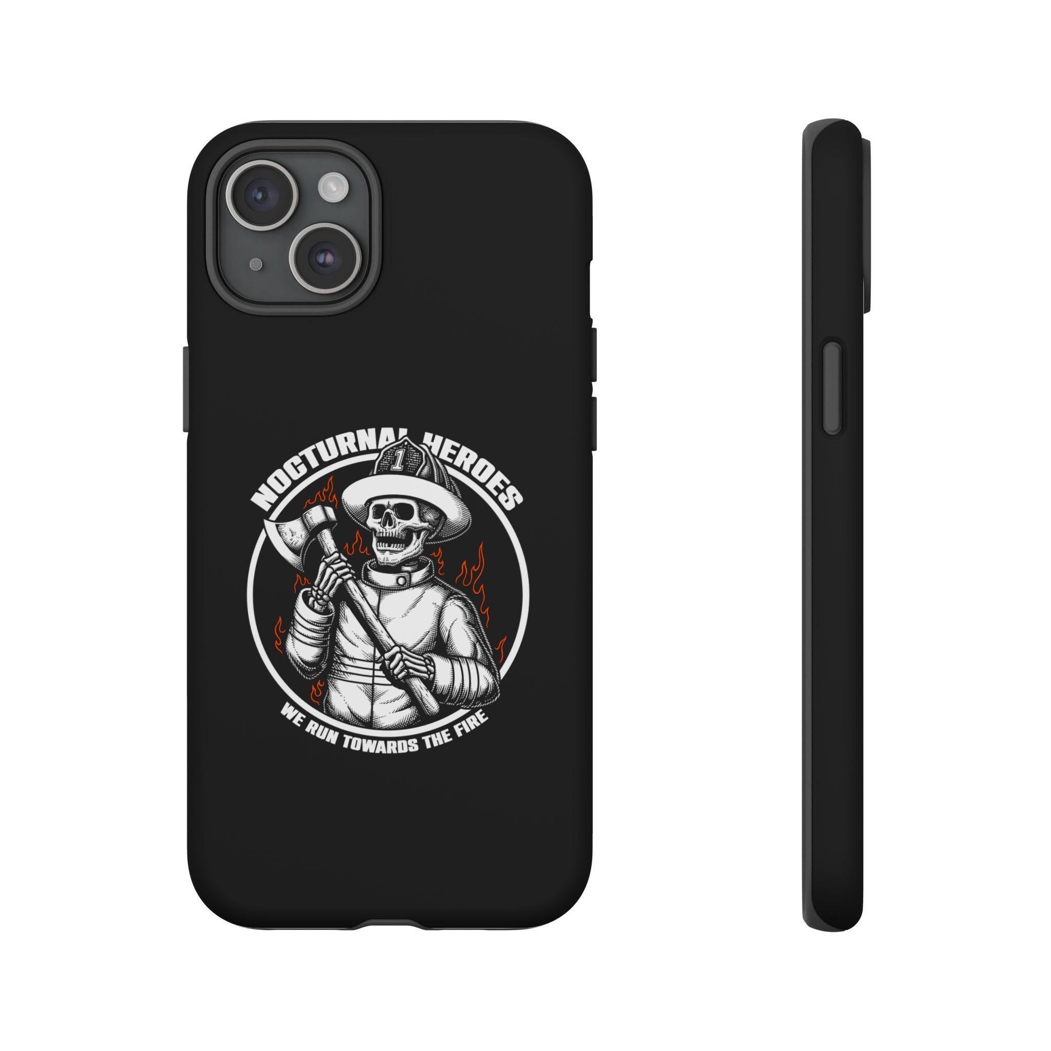 Nocturnal Heroes Skeleton Firefighter Phone Case