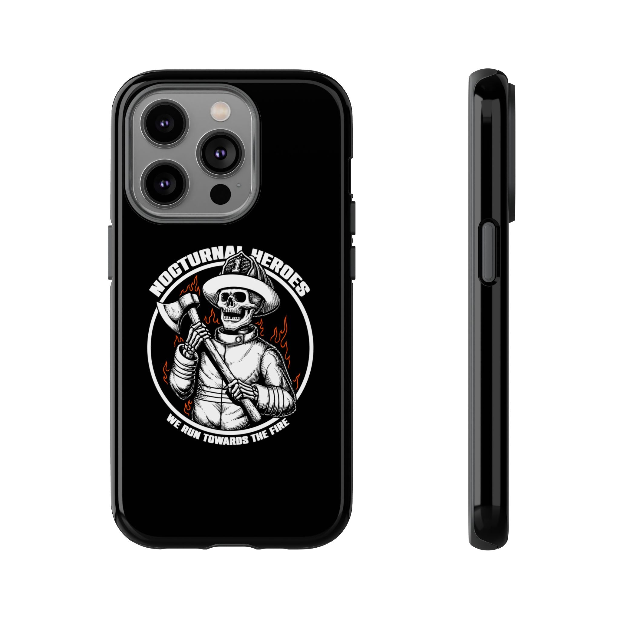 Nocturnal Heroes Skeleton Firefighter Phone Case