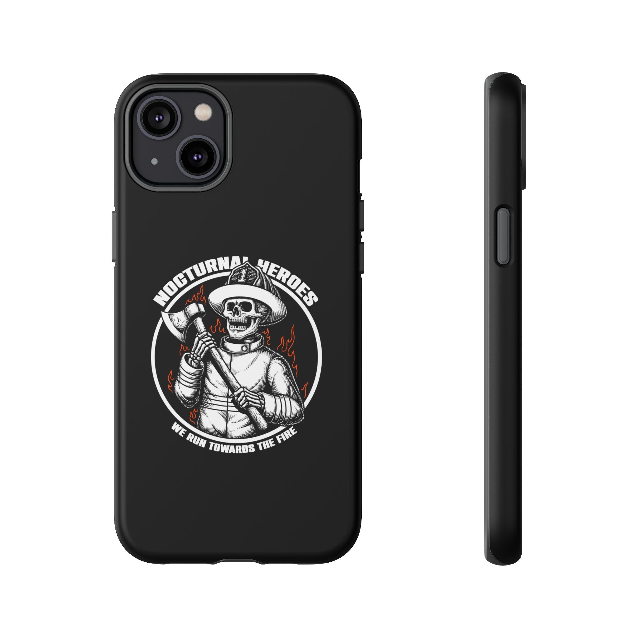 Nocturnal Heroes Skeleton Firefighter Phone Case