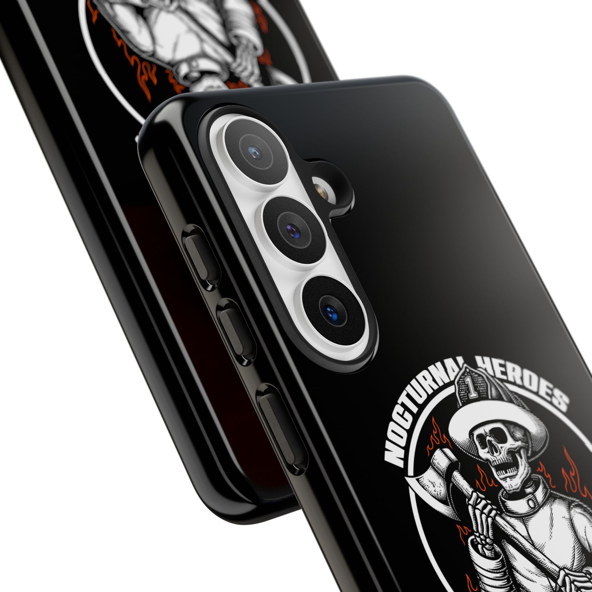 Nocturnal Heroes Skeleton Firefighter Phone Case