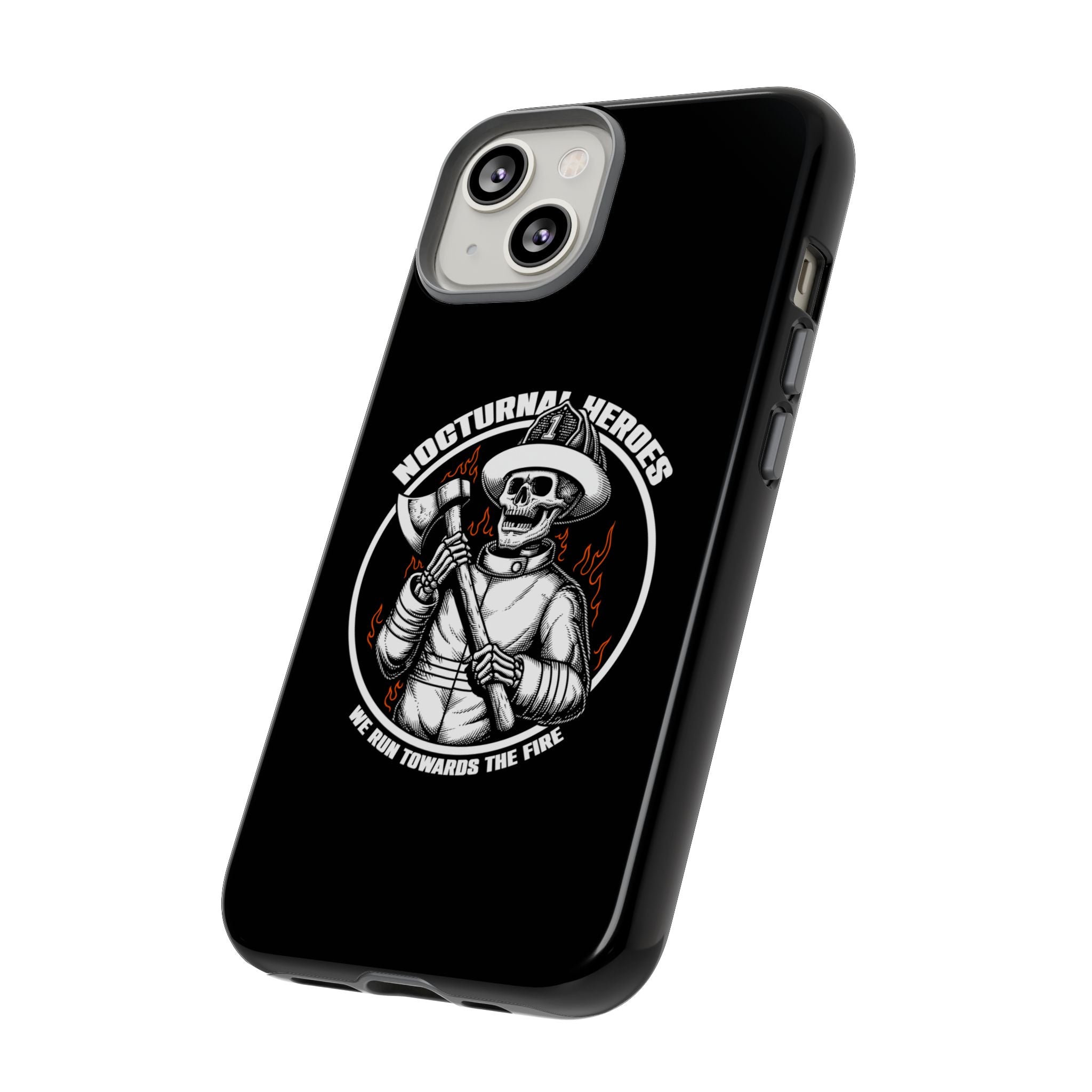 Nocturnal Heroes Skeleton Firefighter Phone Case