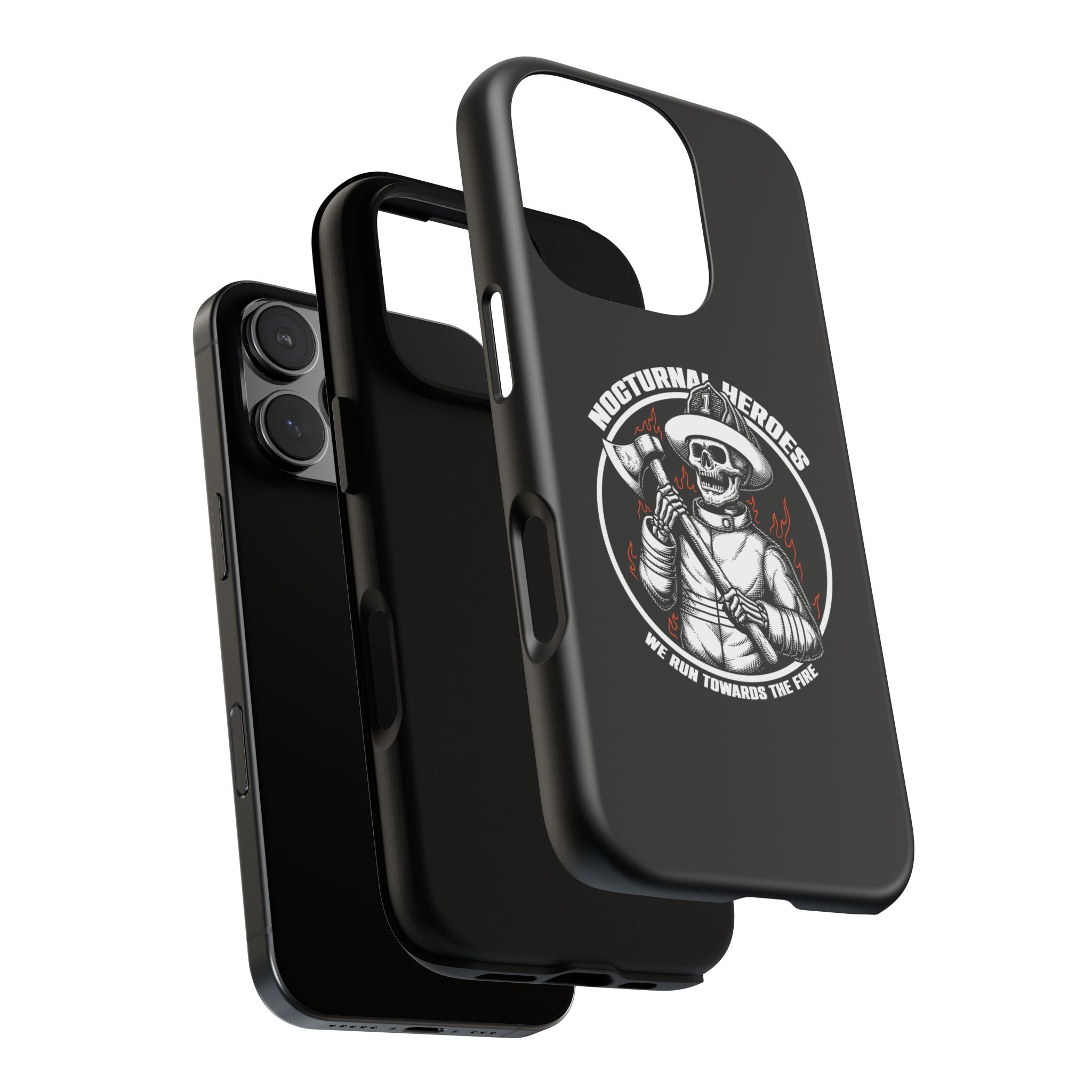 Nocturnal Heroes Skeleton Firefighter Phone Case