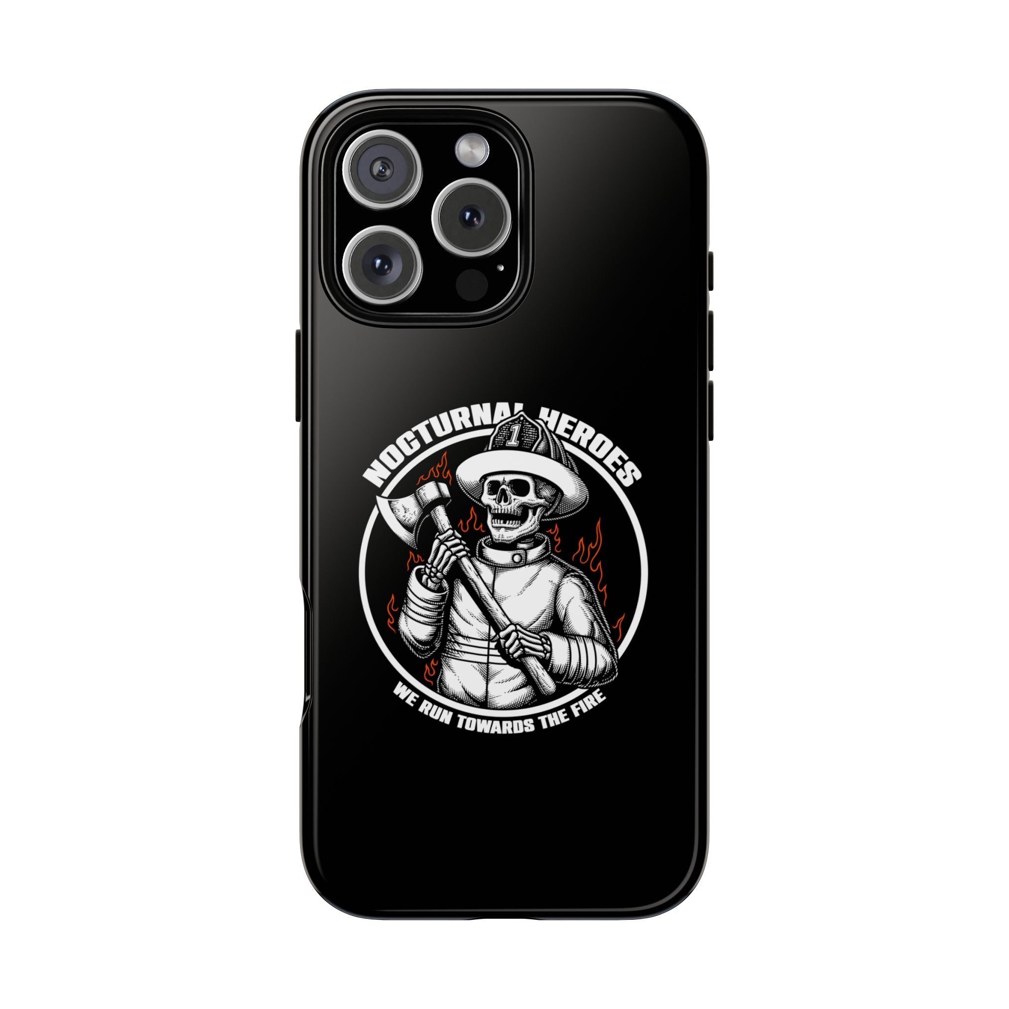 Nocturnal Heroes Skeleton Firefighter Phone Case