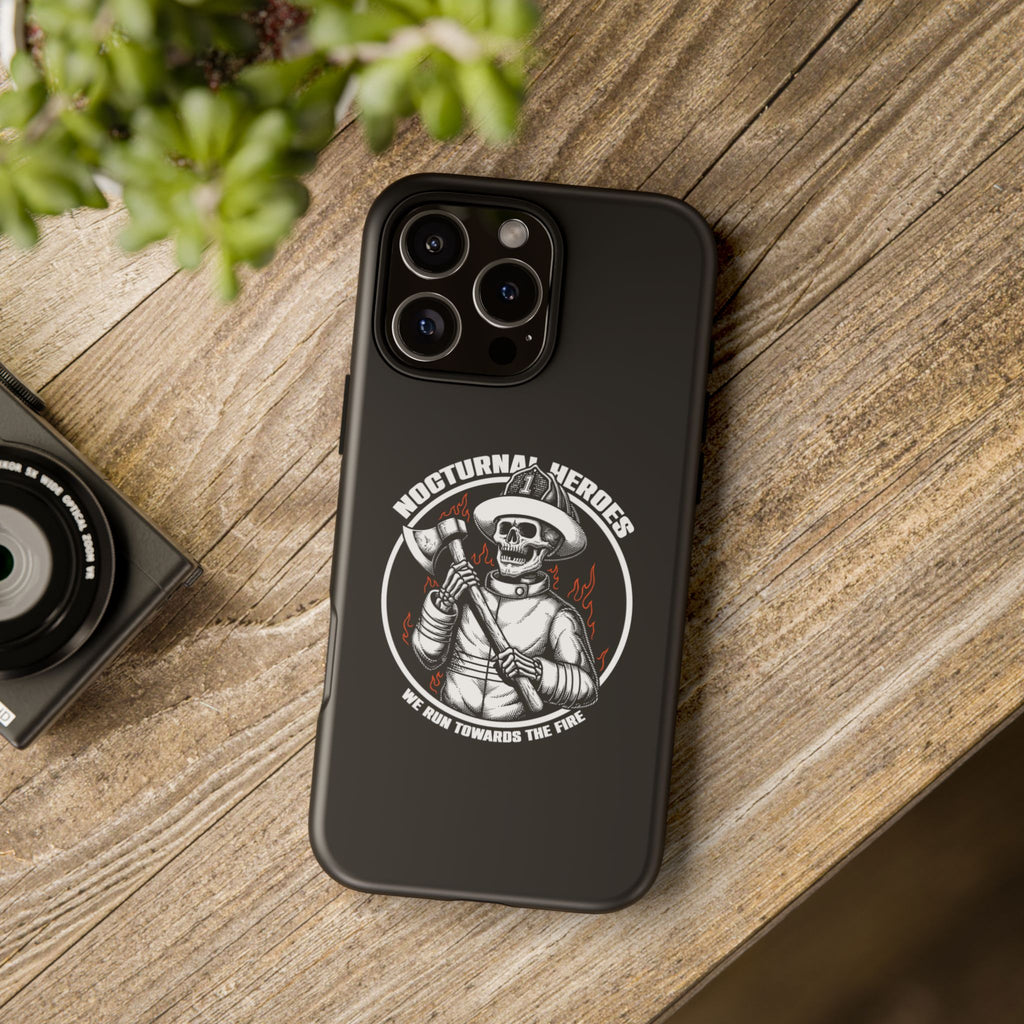 Nocturnal Heroes Skeleton Firefighter Phone Case