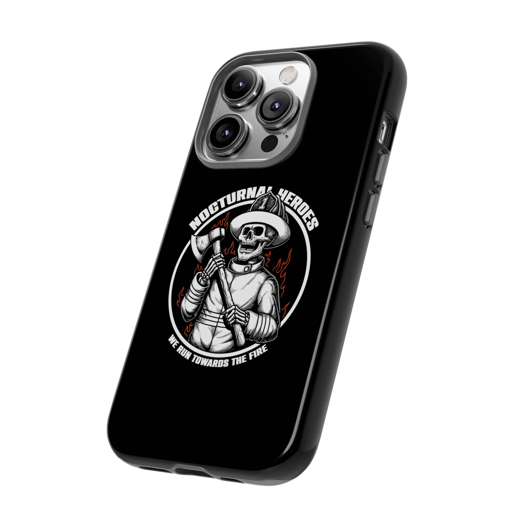 Nocturnal Heroes Skeleton Firefighter Phone Case