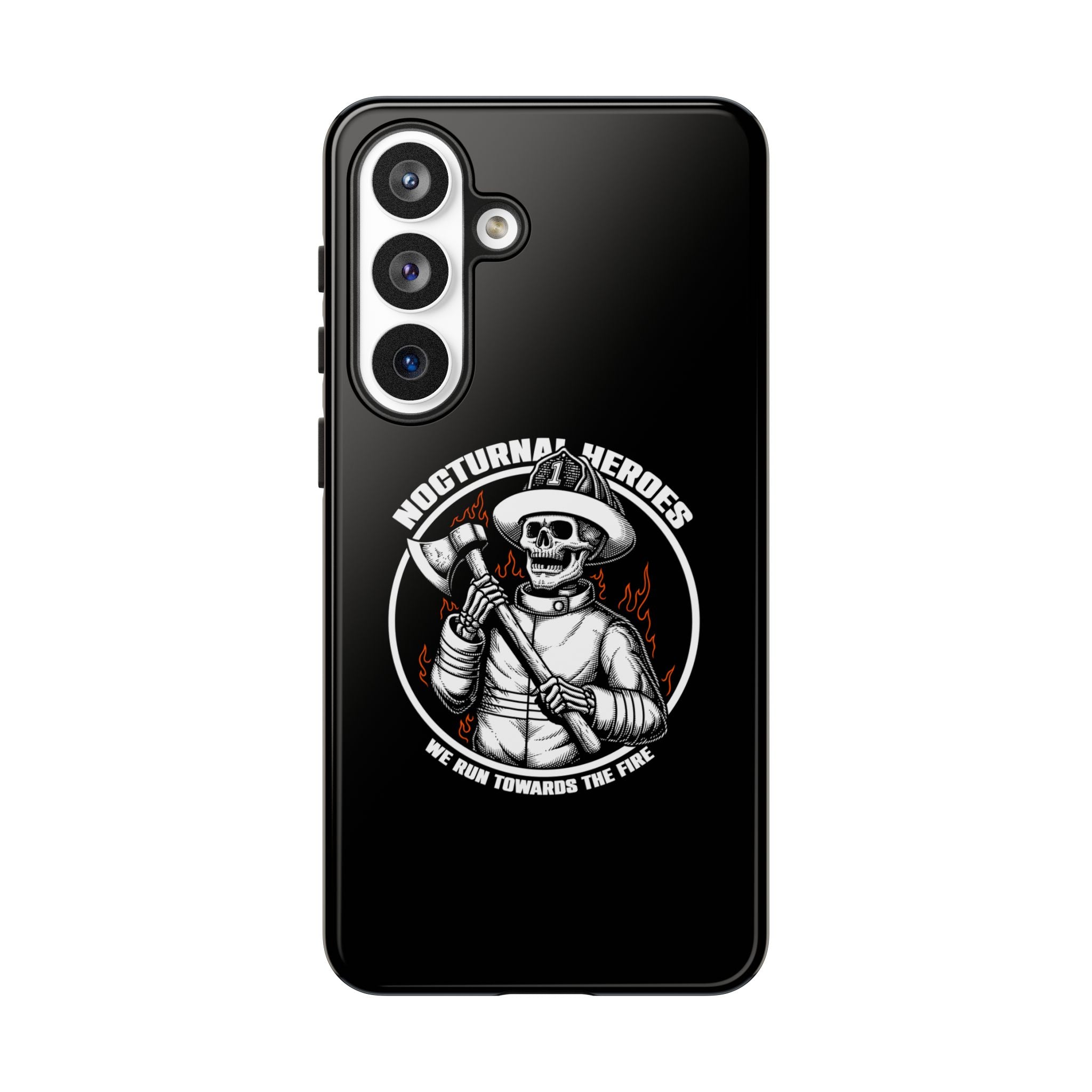 Nocturnal Heroes Skeleton Firefighter Phone Case