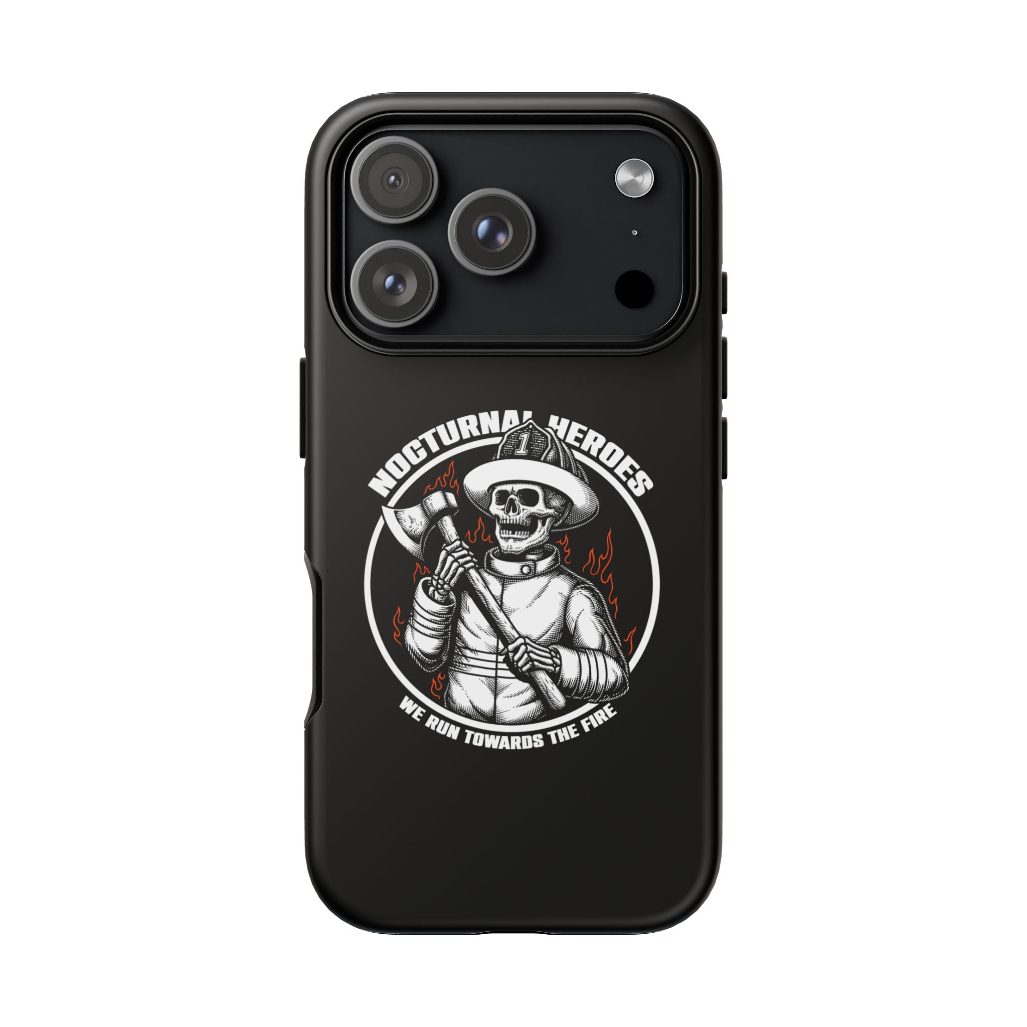 Nocturnal Heroes Skeleton Firefighter Phone Case