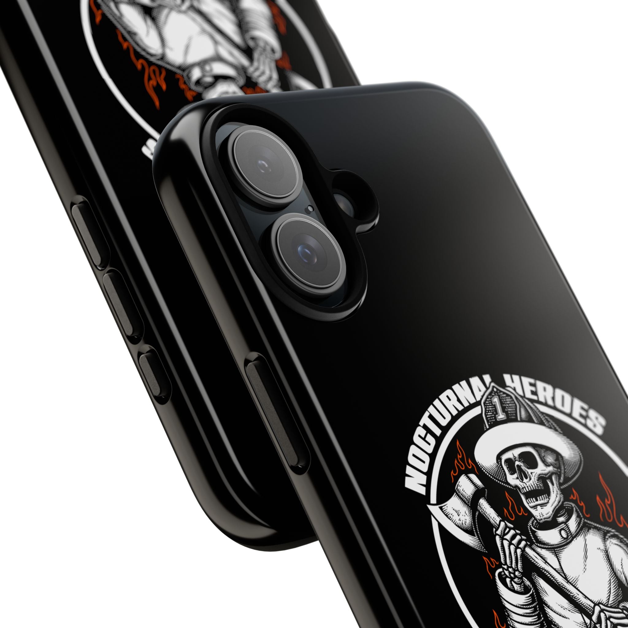 Nocturnal Heroes Skeleton Firefighter Phone Case