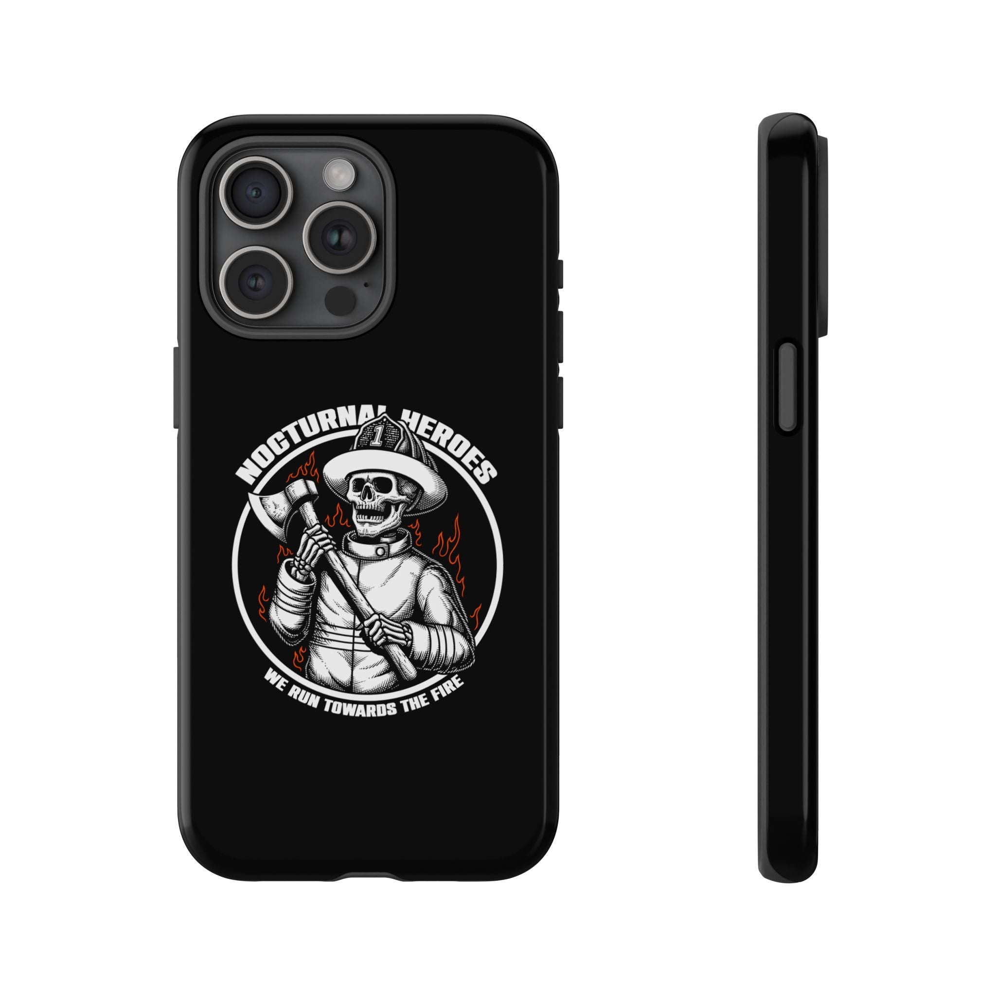 Nocturnal Heroes Skeleton Firefighter Phone Case