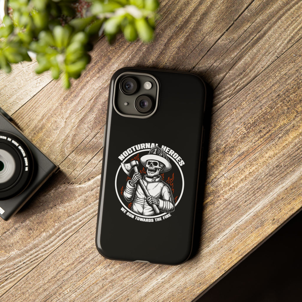 Nocturnal Heroes Skeleton Firefighter Phone Case