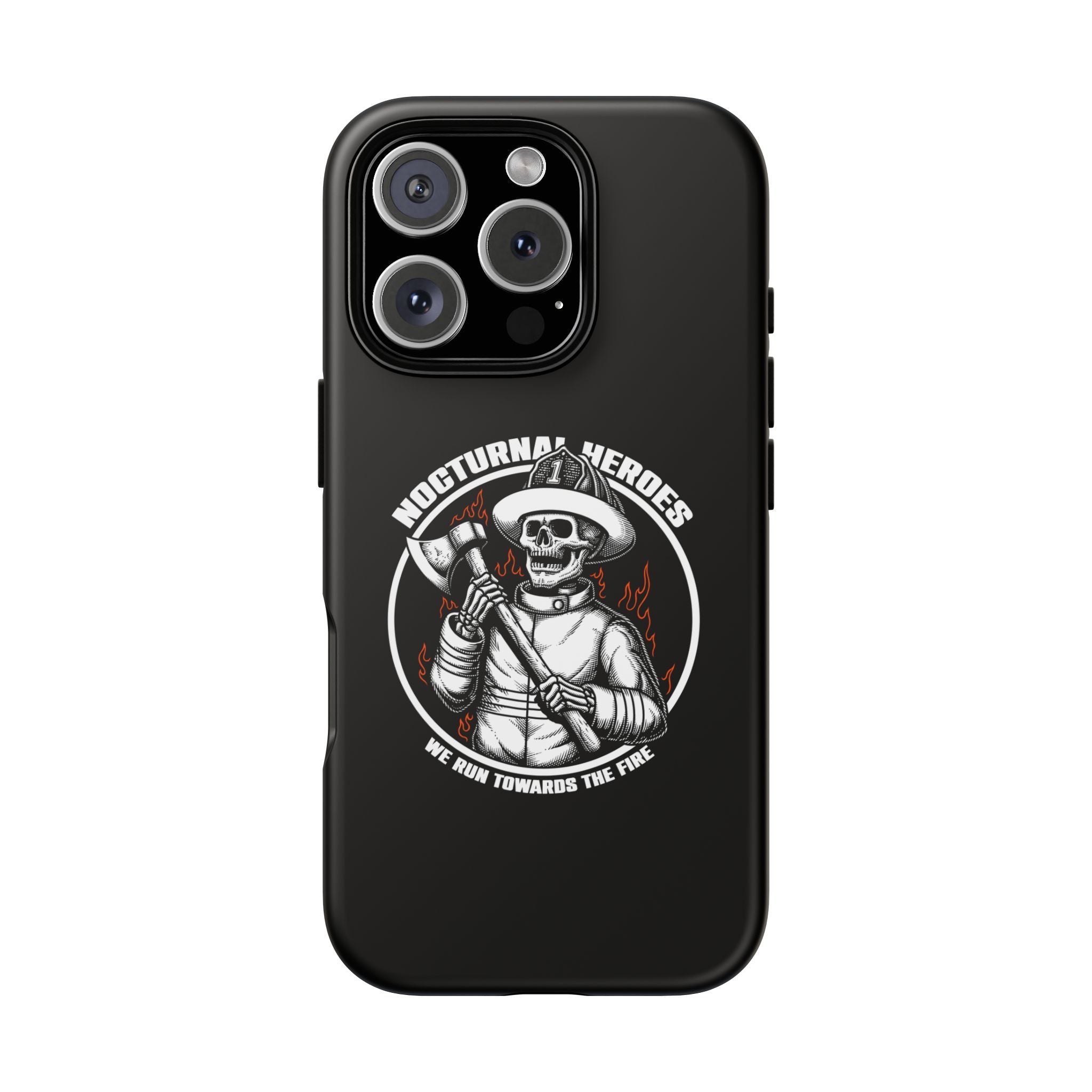Nocturnal Heroes Skeleton Firefighter Phone Case