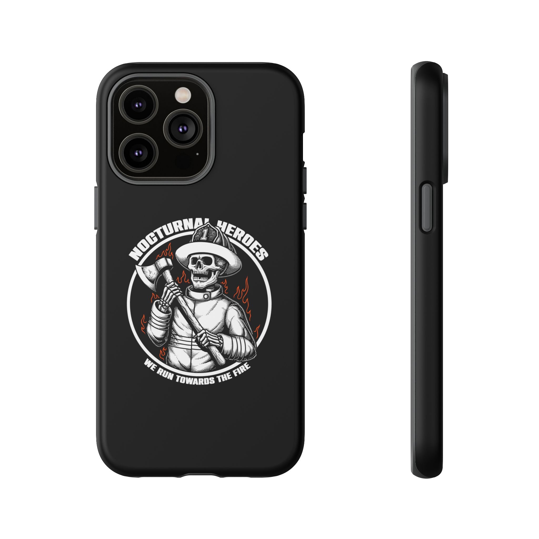 Nocturnal Heroes Skeleton Firefighter Phone Case