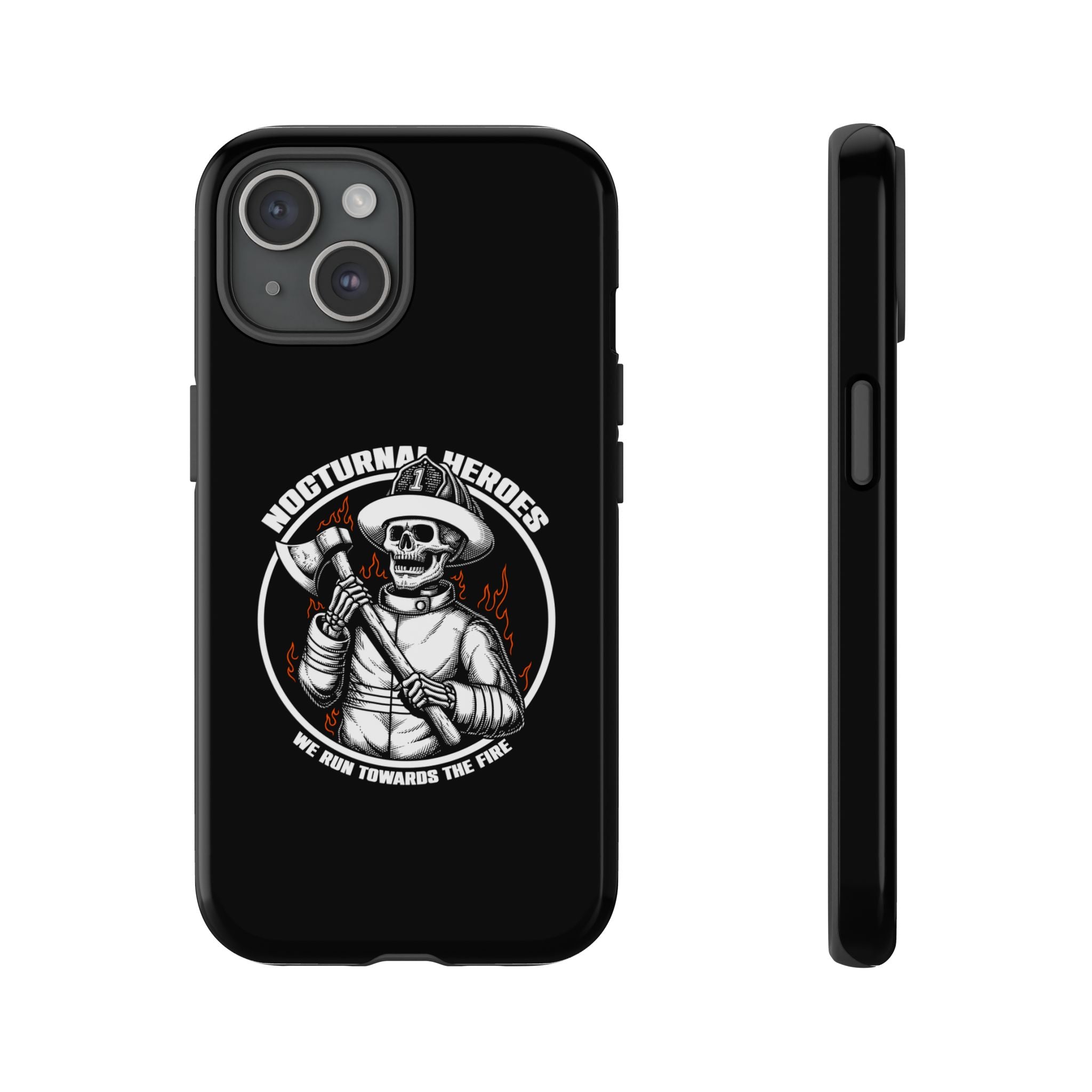 Nocturnal Heroes Skeleton Firefighter Phone Case
