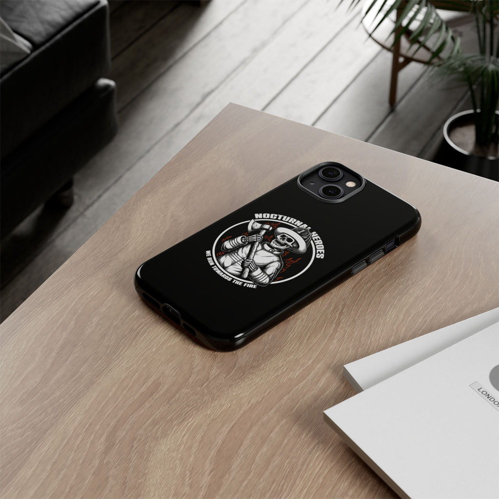 Nocturnal Heroes Skeleton Firefighter Phone Case