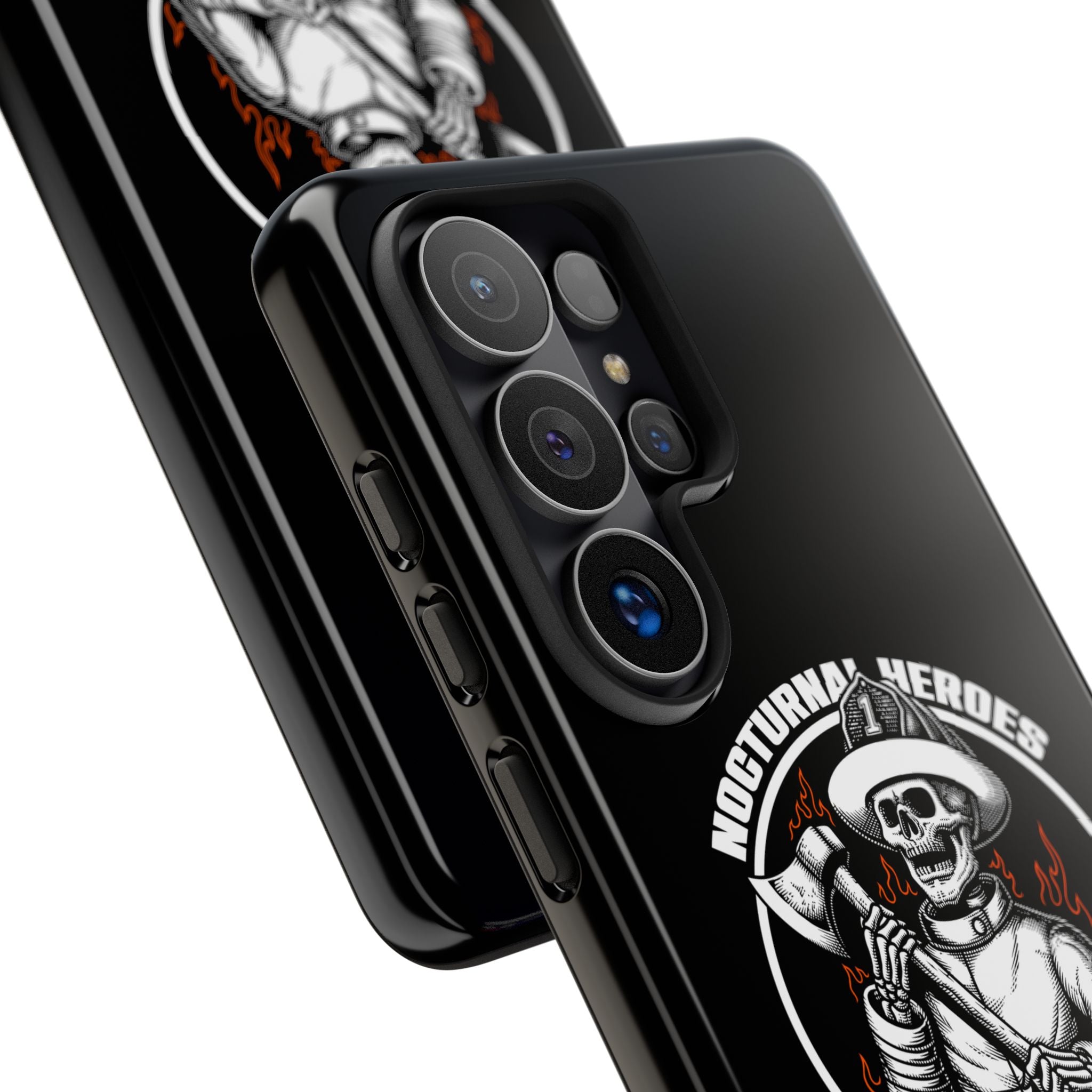 Nocturnal Heroes Skeleton Firefighter Phone Case
