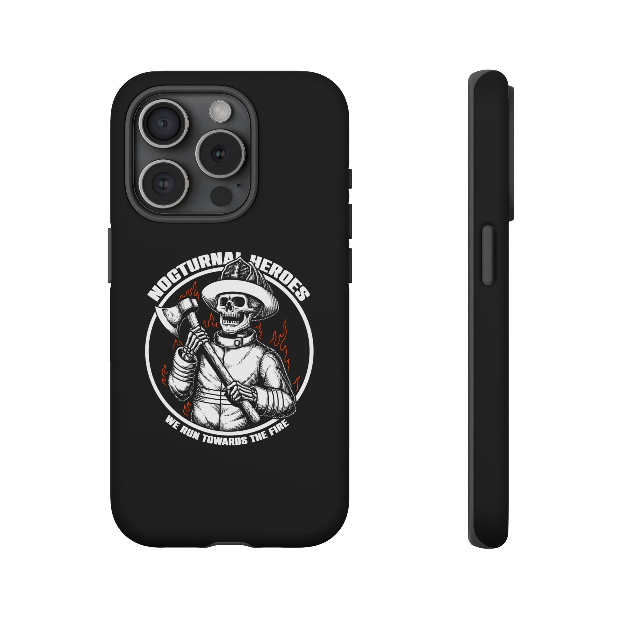 Nocturnal Heroes Skeleton Firefighter Phone Case