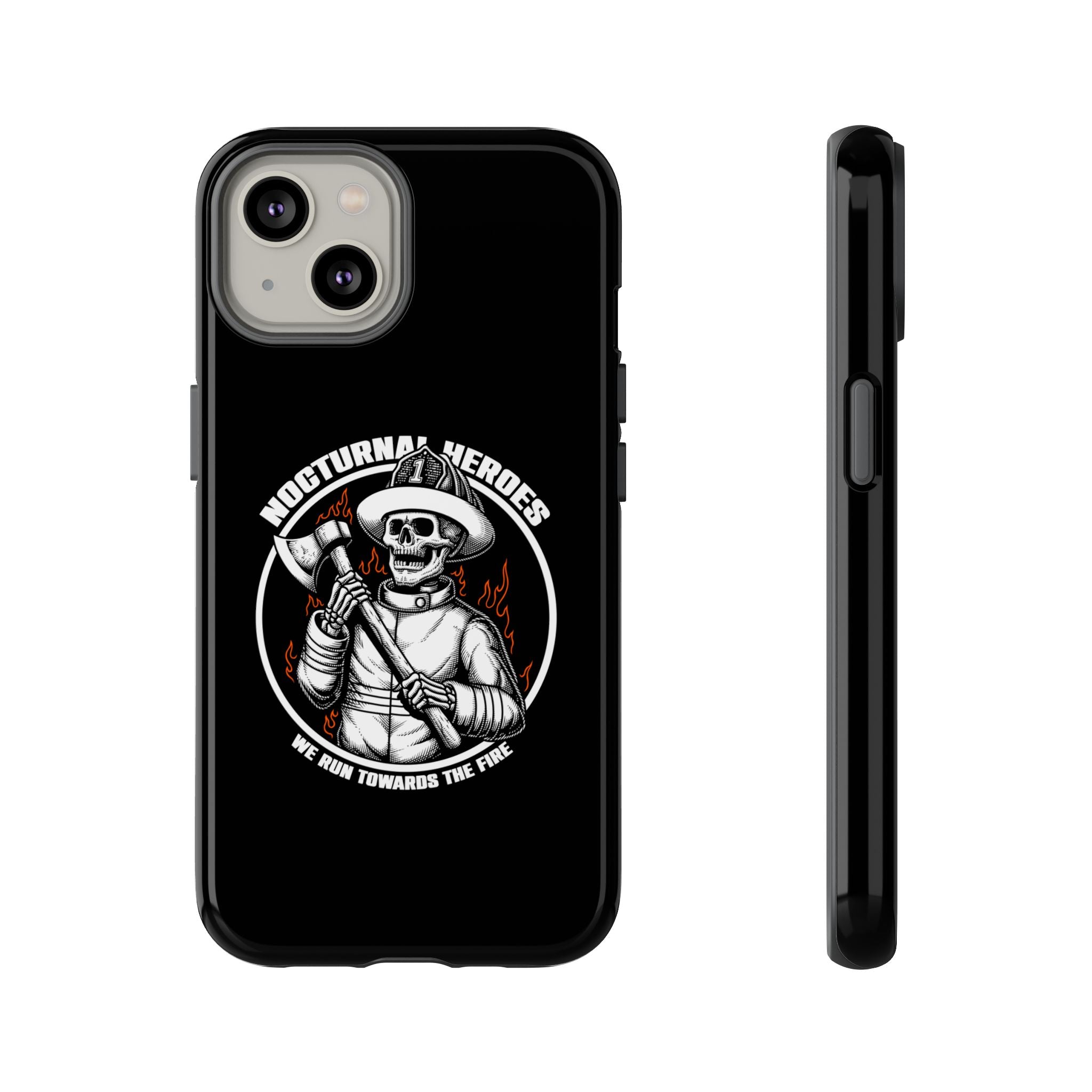 Nocturnal Heroes Skeleton Firefighter Phone Case