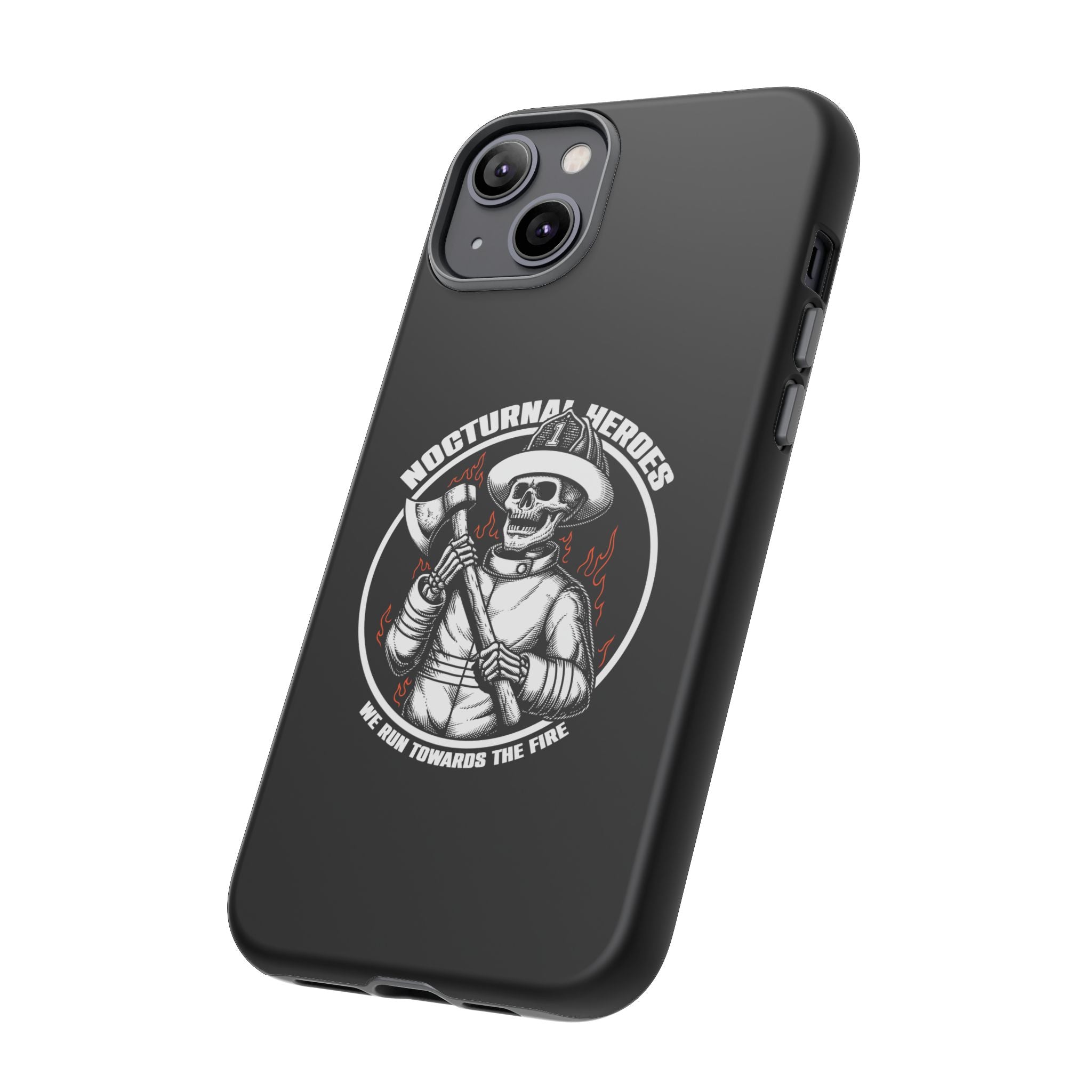 Nocturnal Heroes Skeleton Firefighter Phone Case
