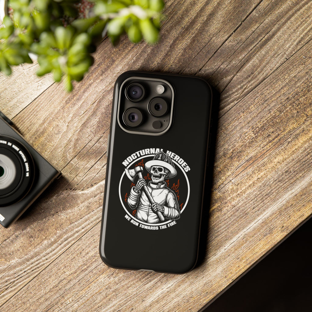 Nocturnal Heroes Skeleton Firefighter Phone Case