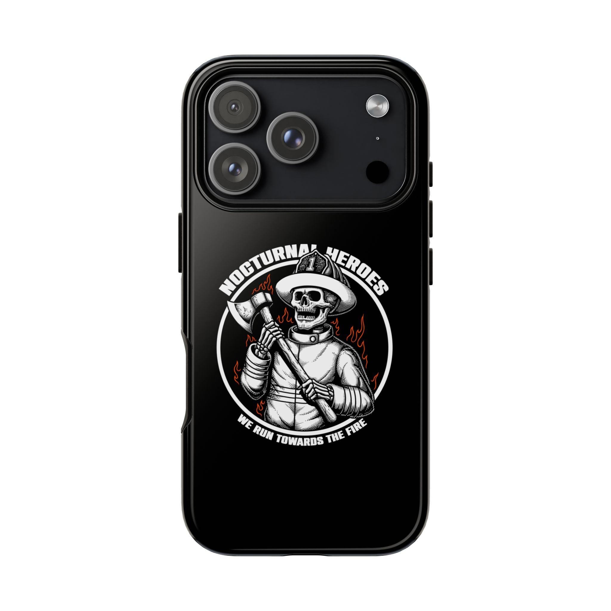 Nocturnal Heroes Skeleton Firefighter Phone Case