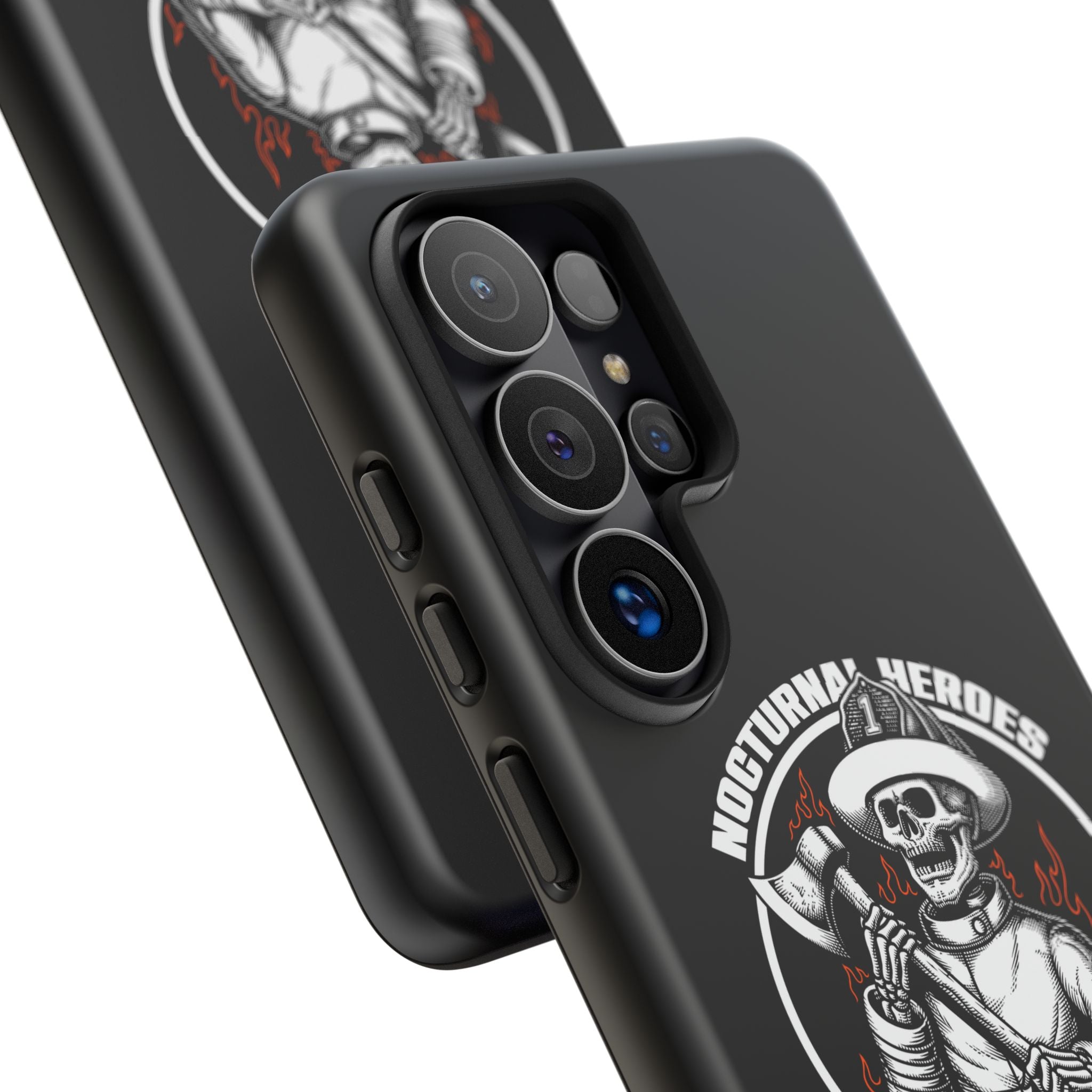 Nocturnal Heroes Skeleton Firefighter Phone Case