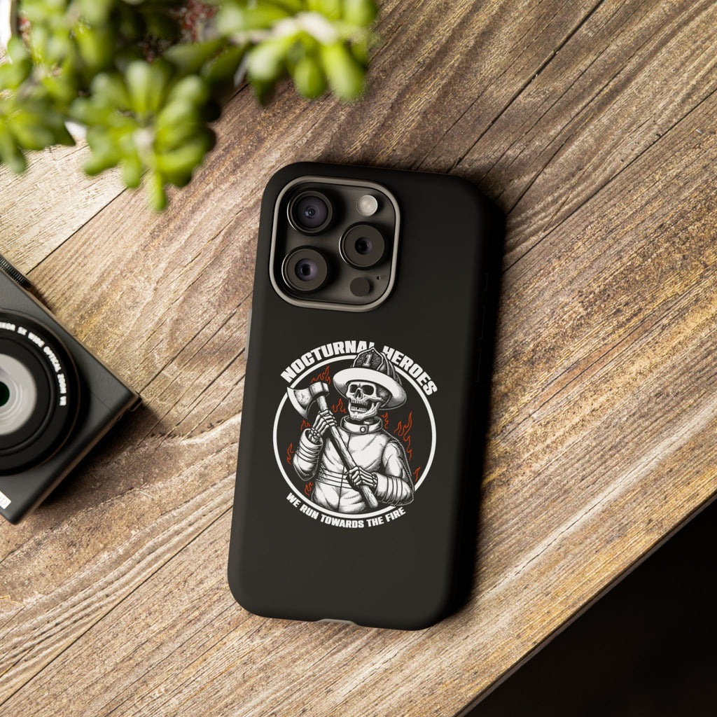 Nocturnal Heroes Skeleton Firefighter Phone Case