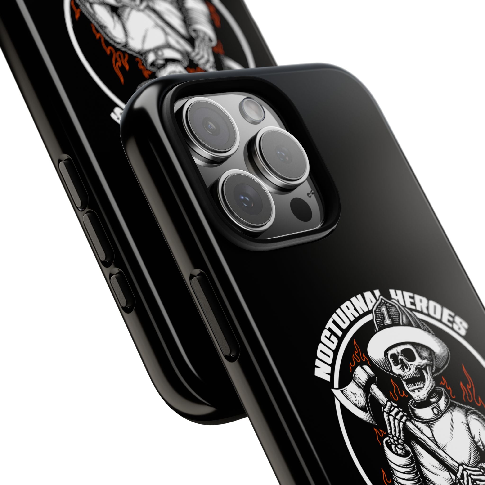 Nocturnal Heroes Skeleton Firefighter Phone Case
