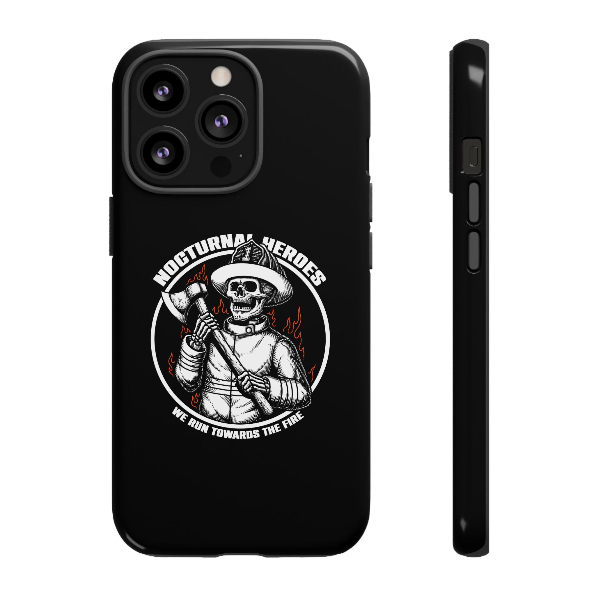 Nocturnal Heroes Skeleton Firefighter Phone Case