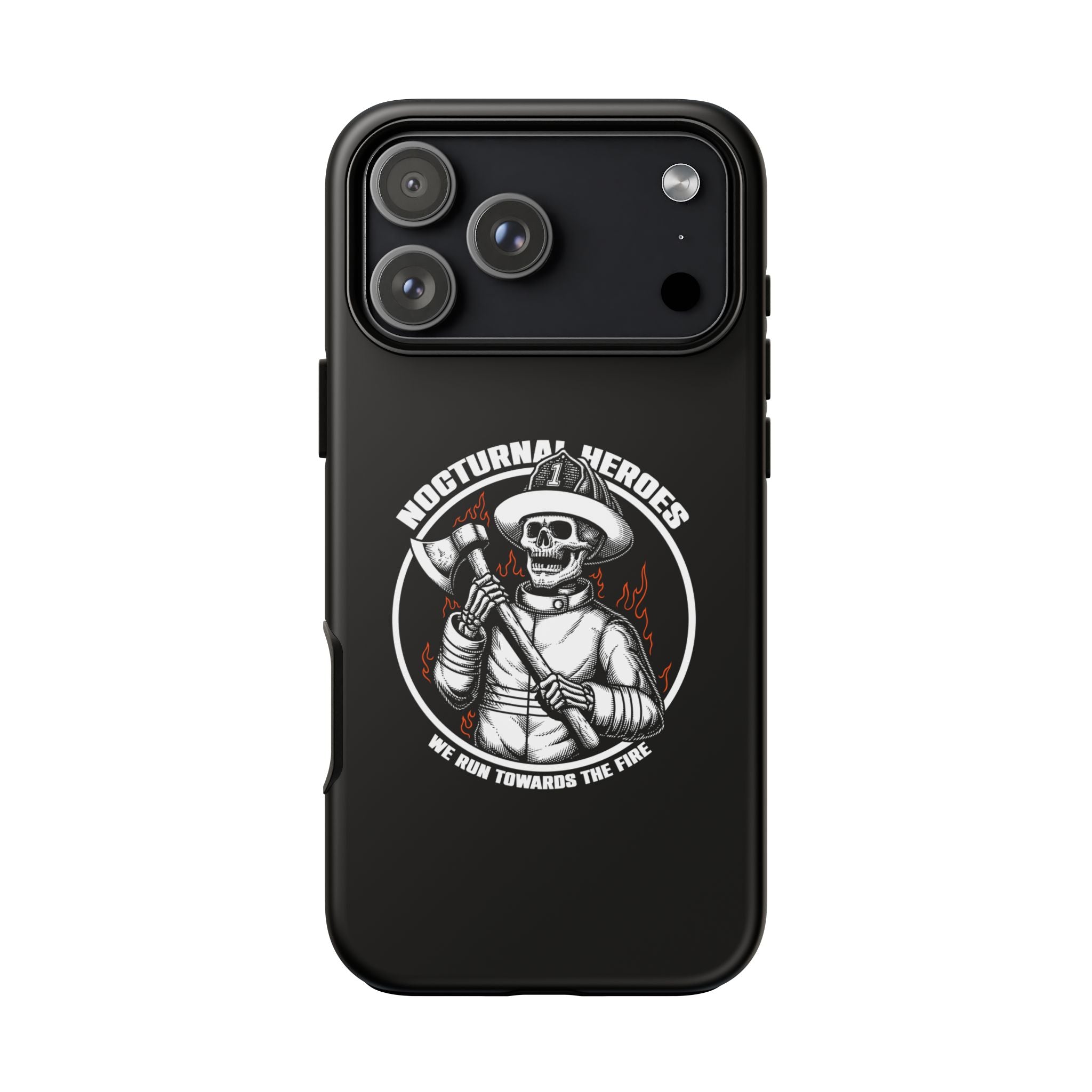Nocturnal Heroes Skeleton Firefighter Phone Case