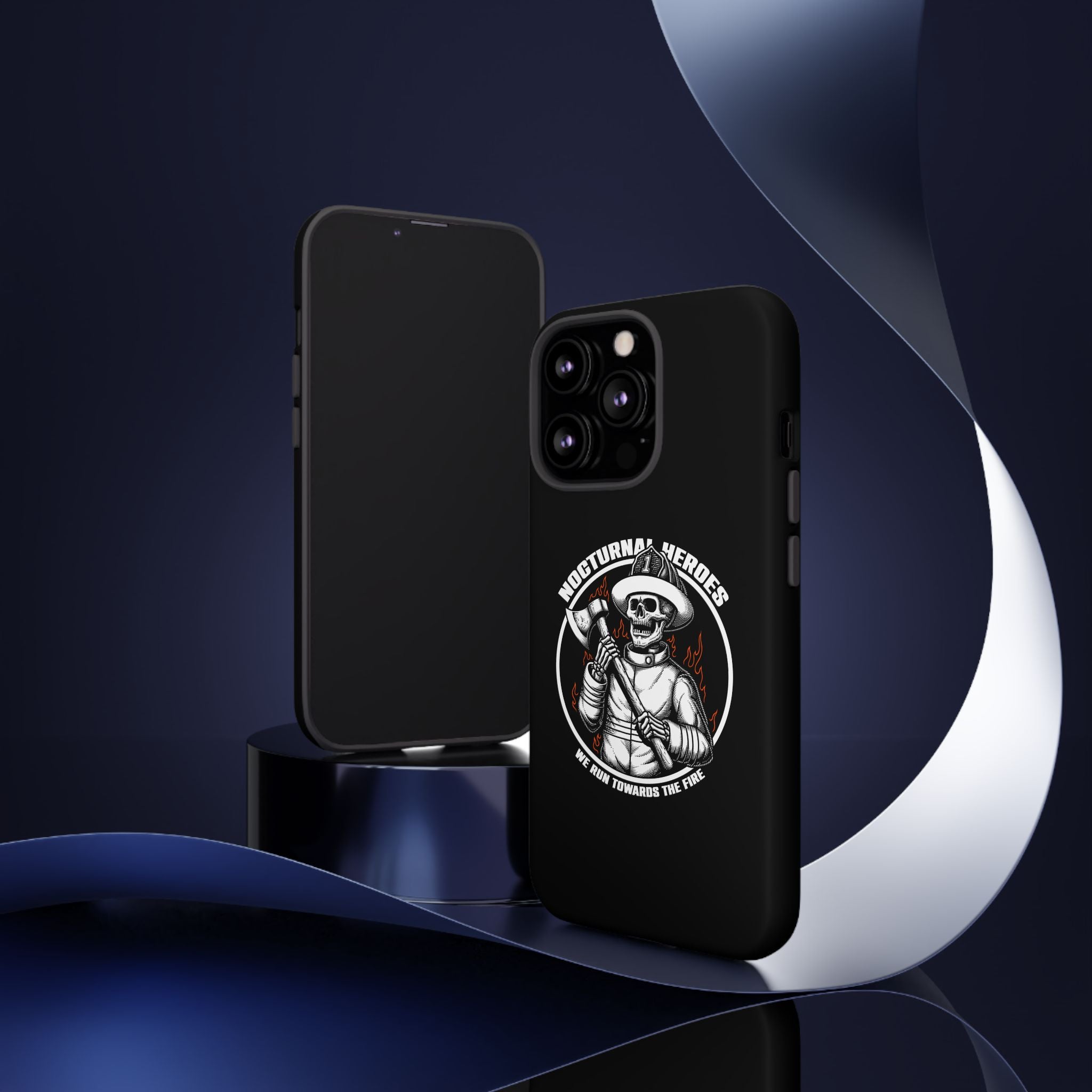 Nocturnal Heroes Skeleton Firefighter Phone Case