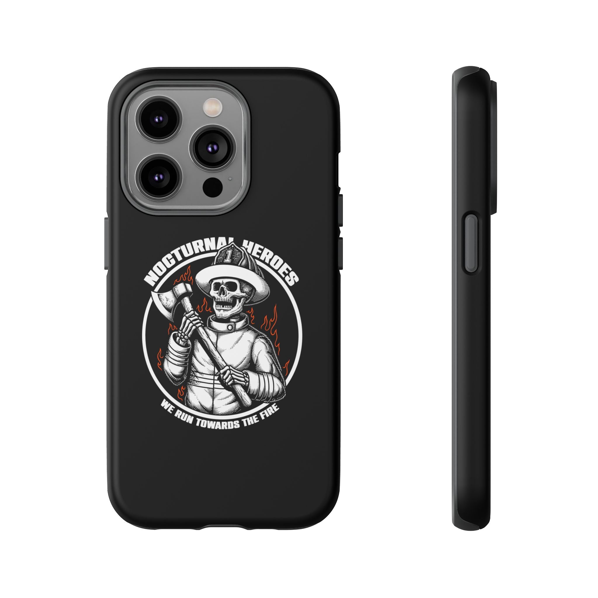 Nocturnal Heroes Skeleton Firefighter Phone Case