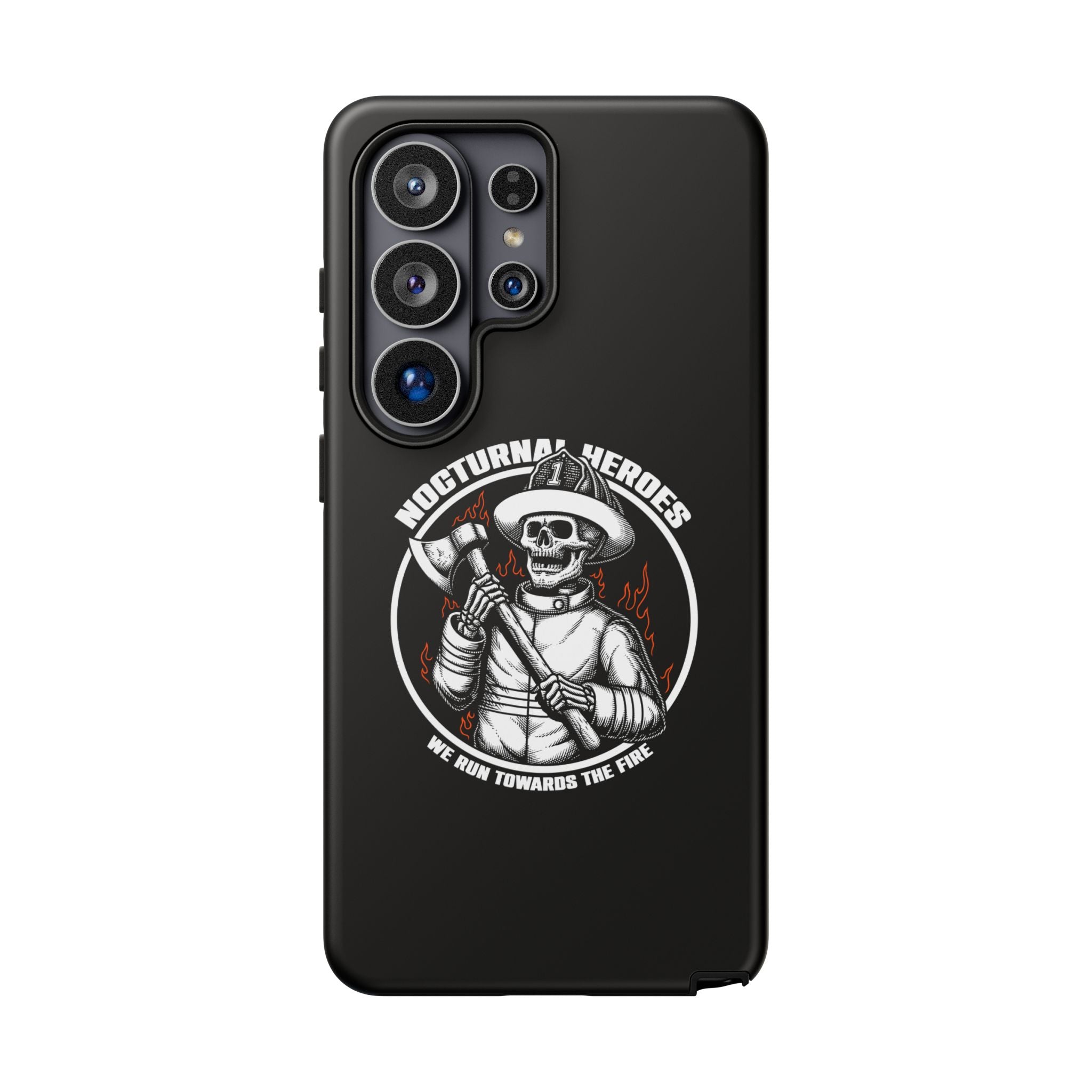 Nocturnal Heroes Skeleton Firefighter Phone Case