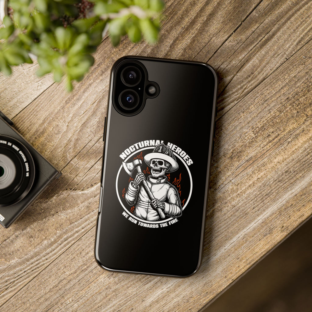 Nocturnal Heroes Skeleton Firefighter Phone Case